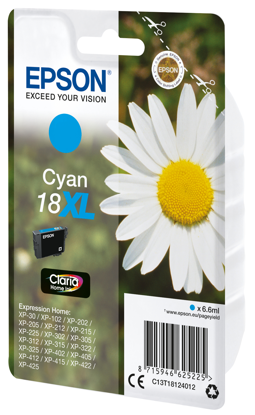 EPSON 18XL / T1812XL (Gänseblümchen) cyan Druckerpatrone