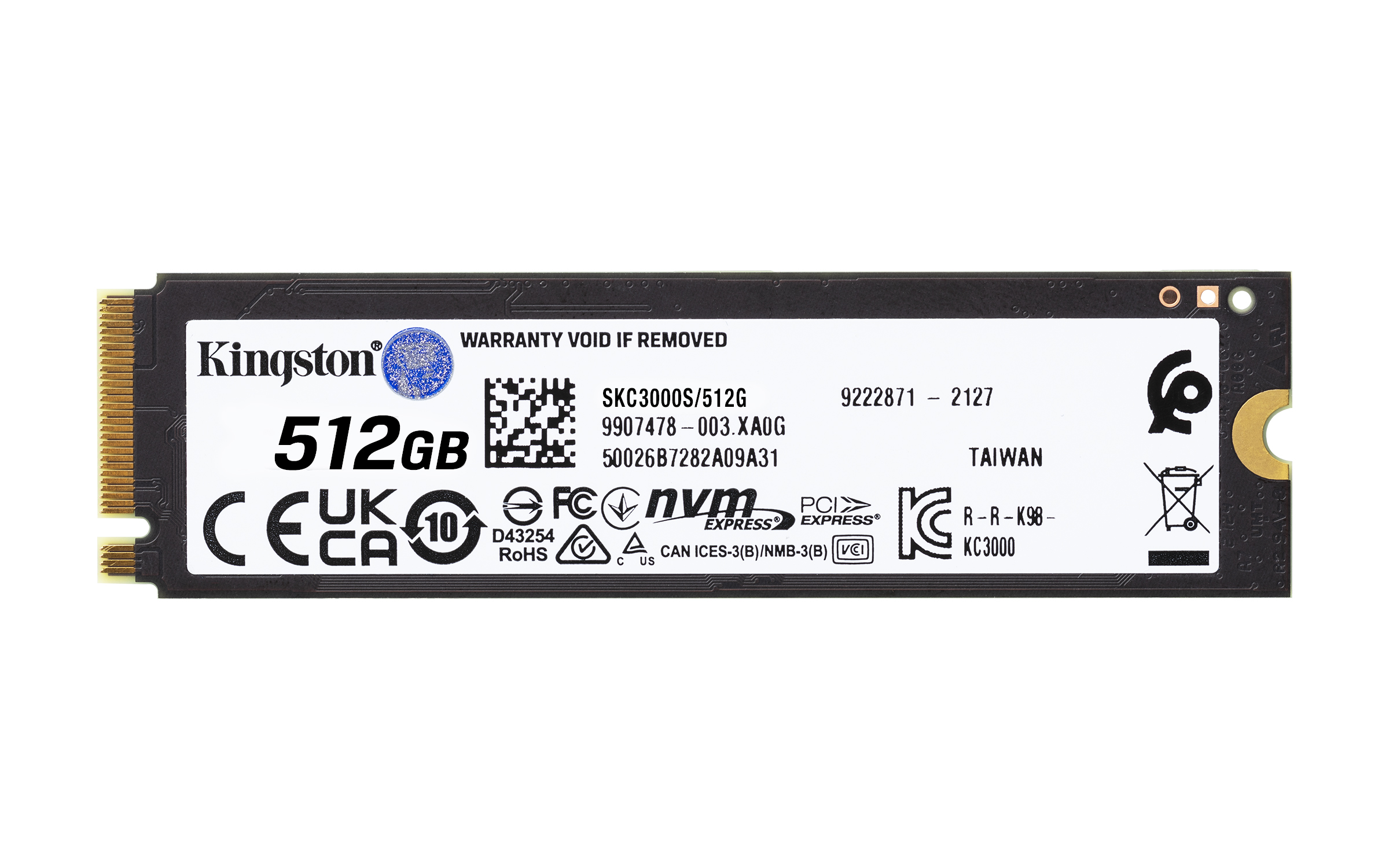 KINGSTON KC3000 512GB PCIe 4.0 NVMe M.2 SSD