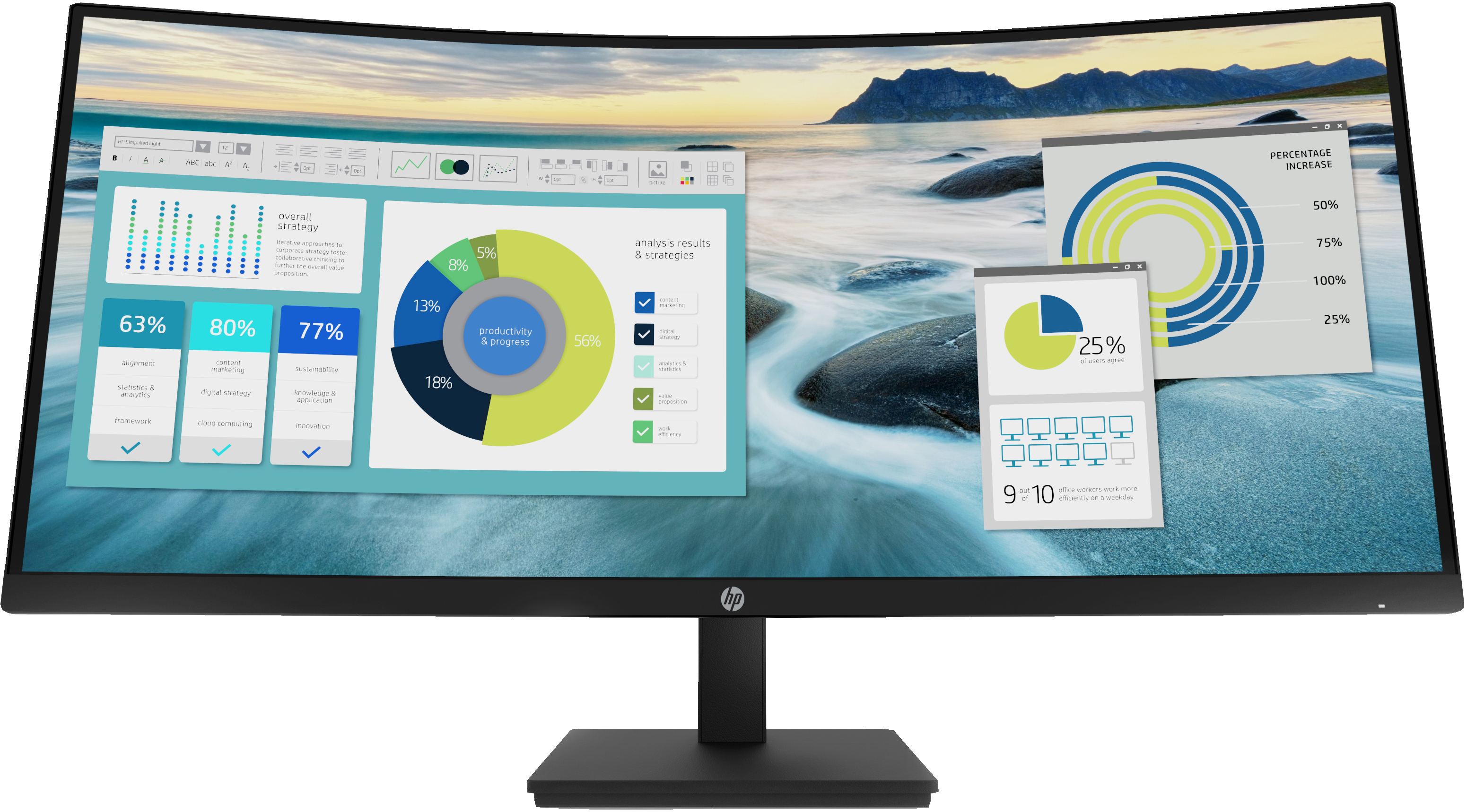 HP P34hc G4 86,36cm 34Zoll WQHD Monitore USBC USB-C Curved 1xHDMI 1xDP 4xUSB 3.1 SmartBuy