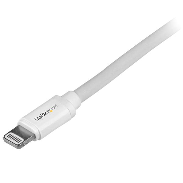 STARTECH.COM 2m 6ft Long White Apple 8-pin Lightning Connector to USB Cable for iPhone / iPod / iPad