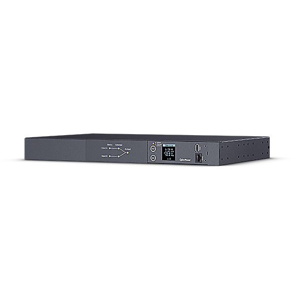 CYBERPOWER METERED ATS PDU PDU24005 230V/20A 1U 8x IEC-320 2x IEC C19 Outlets serieller Port PowerPanel Center Software