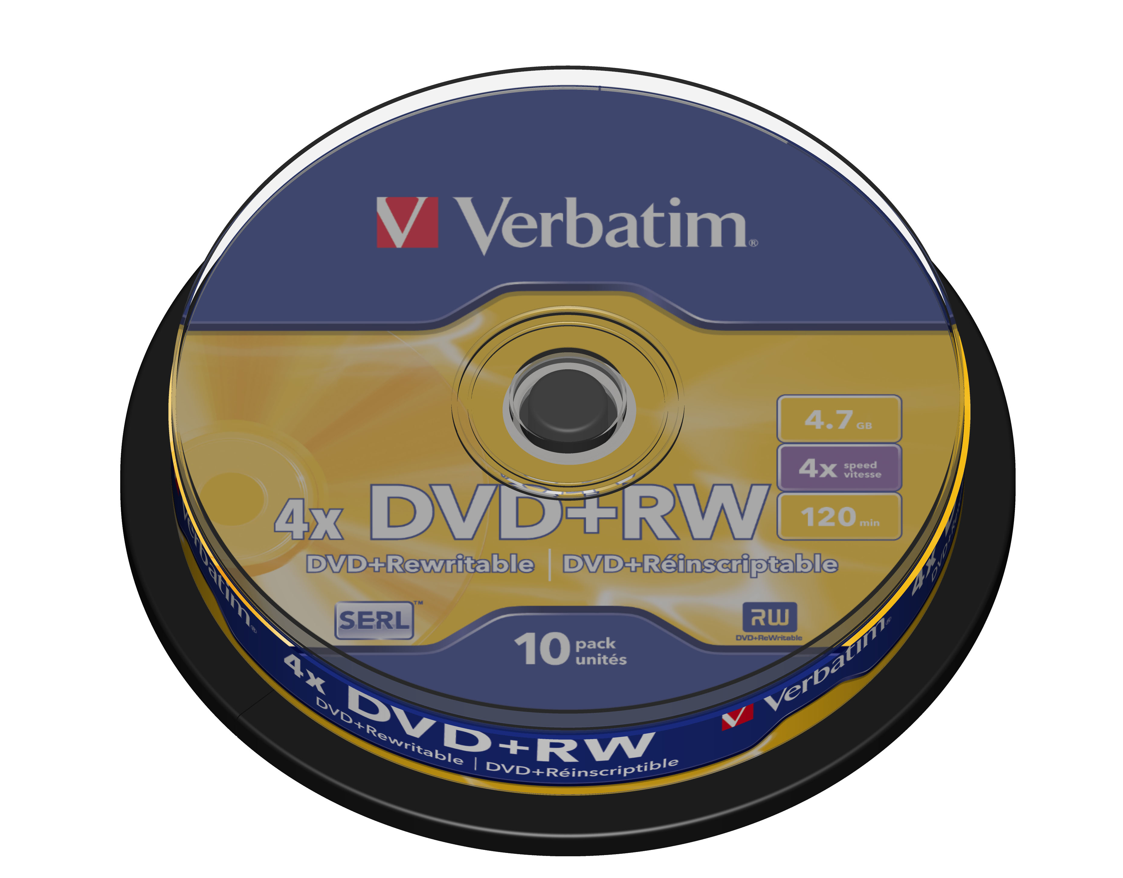 verbatim DVD+RW 4,7 GB wiederbeschreibbar, 10 St.