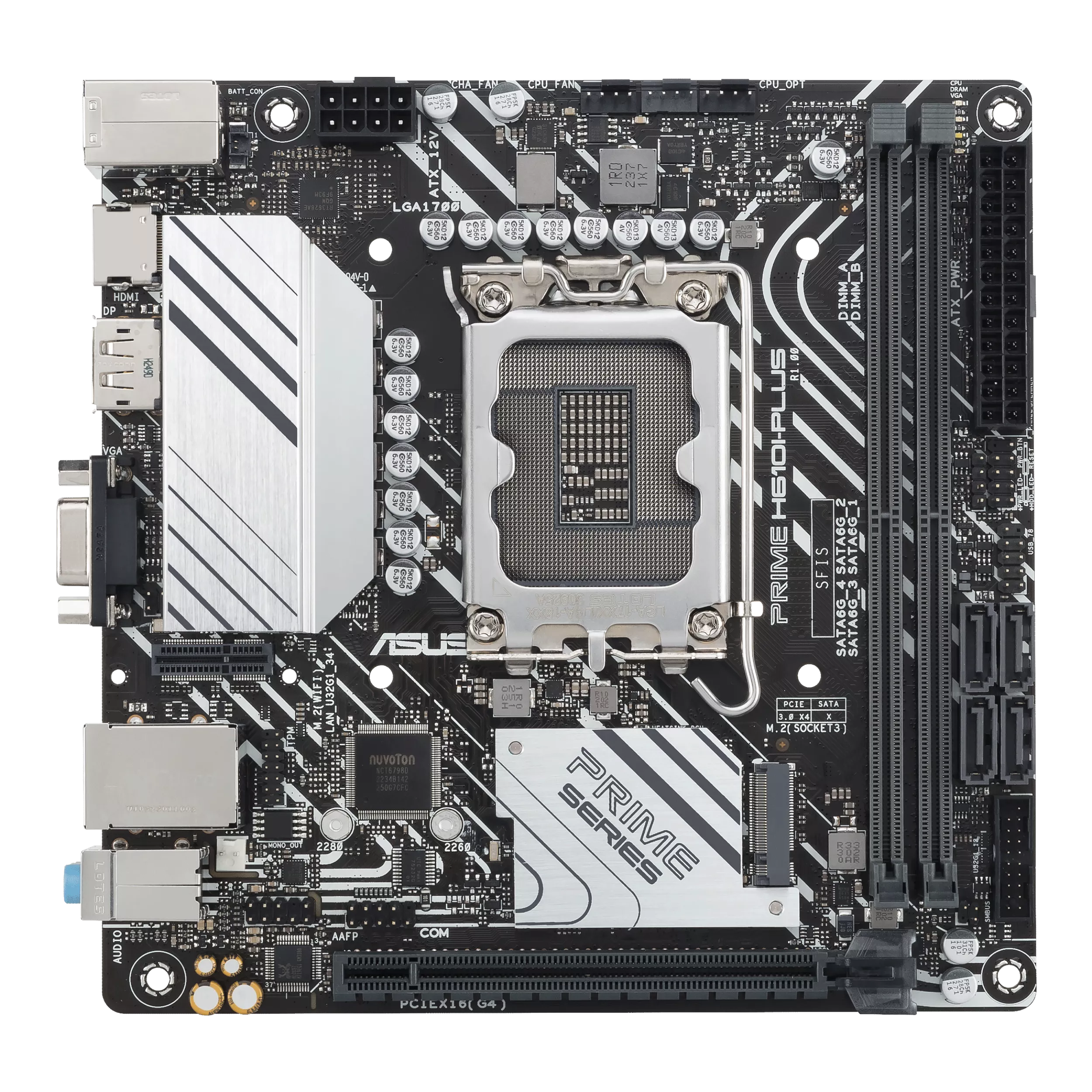 ASUS PRIME H610I-PLUS-CSM Intel LGA 1700 2DDR5 miniATX 4xSATA MB 1xHDMI 1xDP 1xD-Sub
