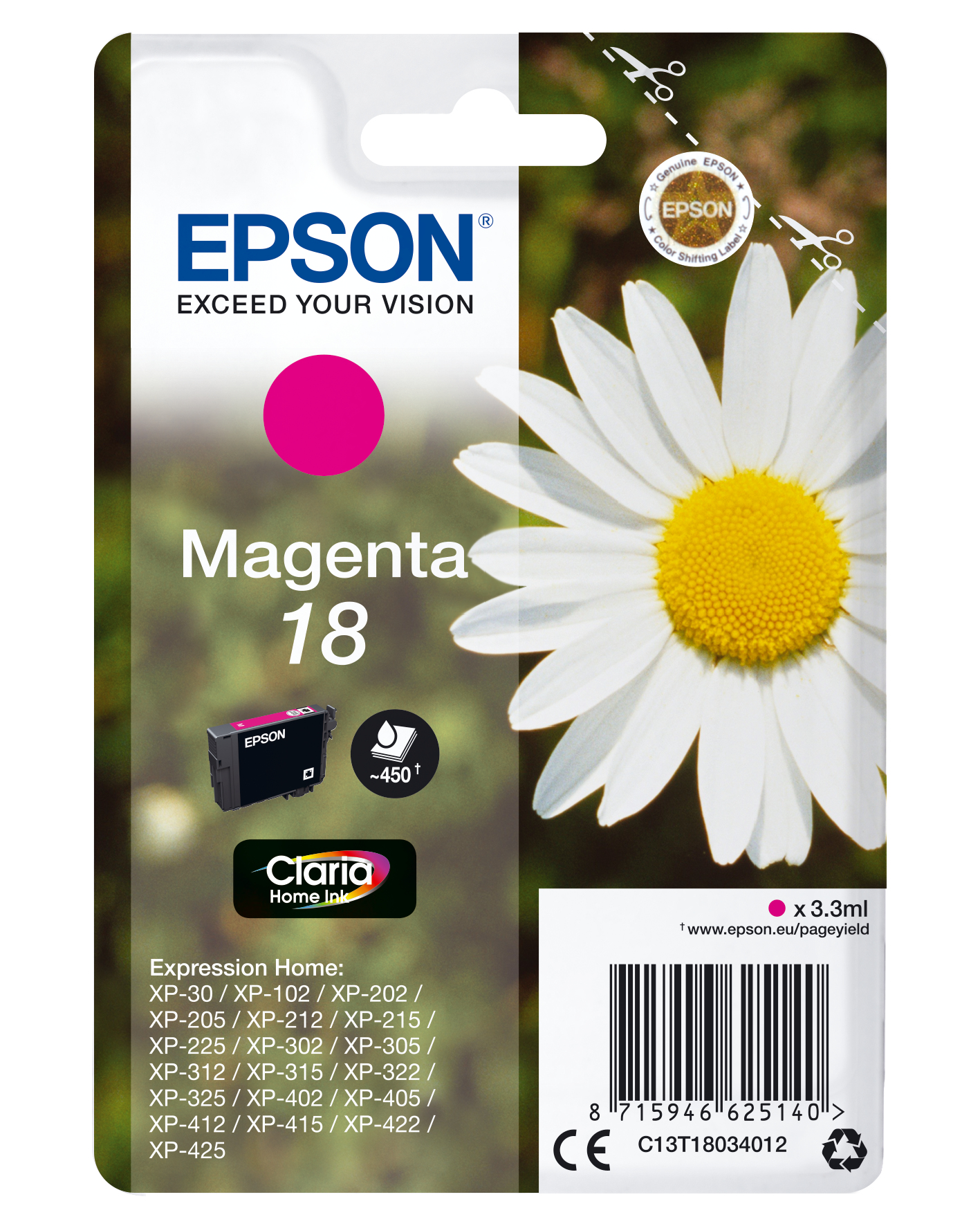 EPSON 18 / T1803 (Gänseblümchen) magenta Druckerpatrone