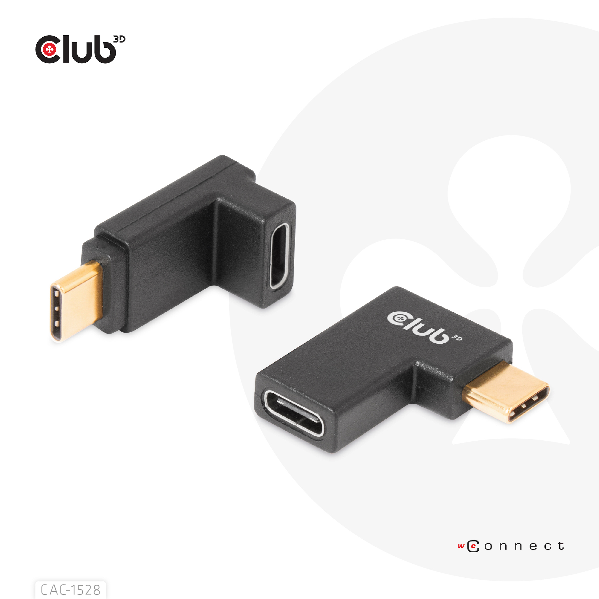 Club3D Adapter USB 3.2 Typ C  USB 3.2 Typ C gewinkelt St/B retail