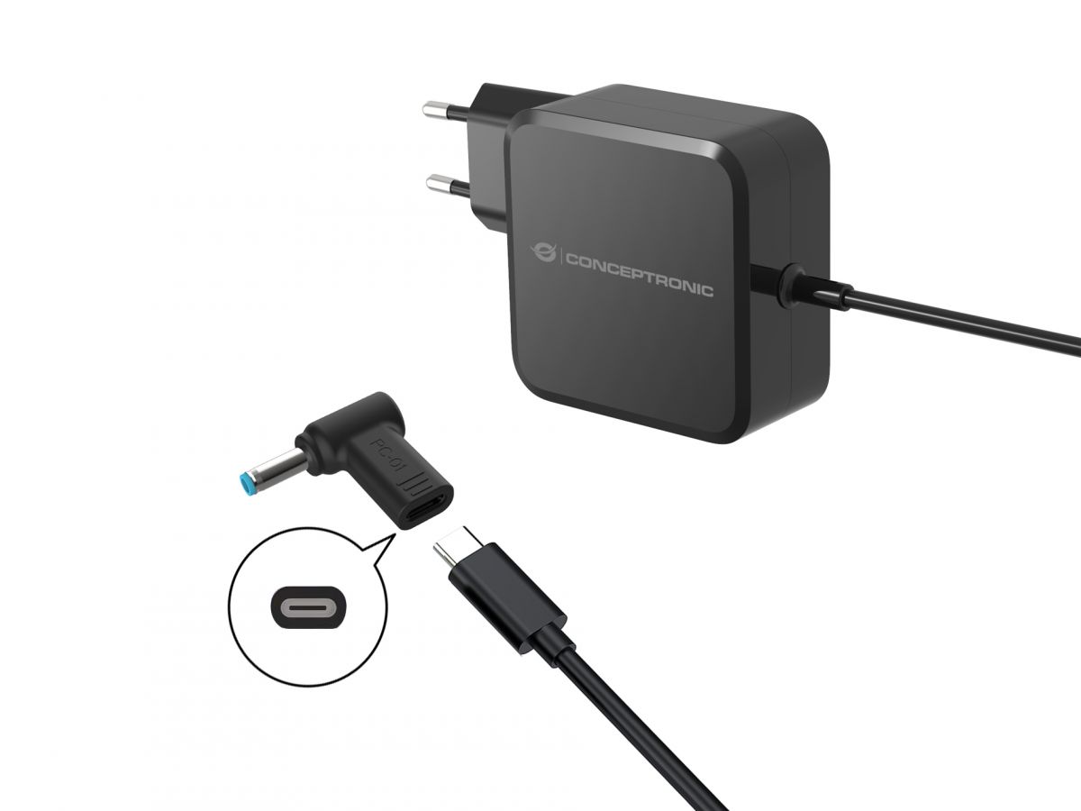 CONCEPTRONIC USB-C PD100W->HP 4.5x3.0mm Adap.18-20V sw