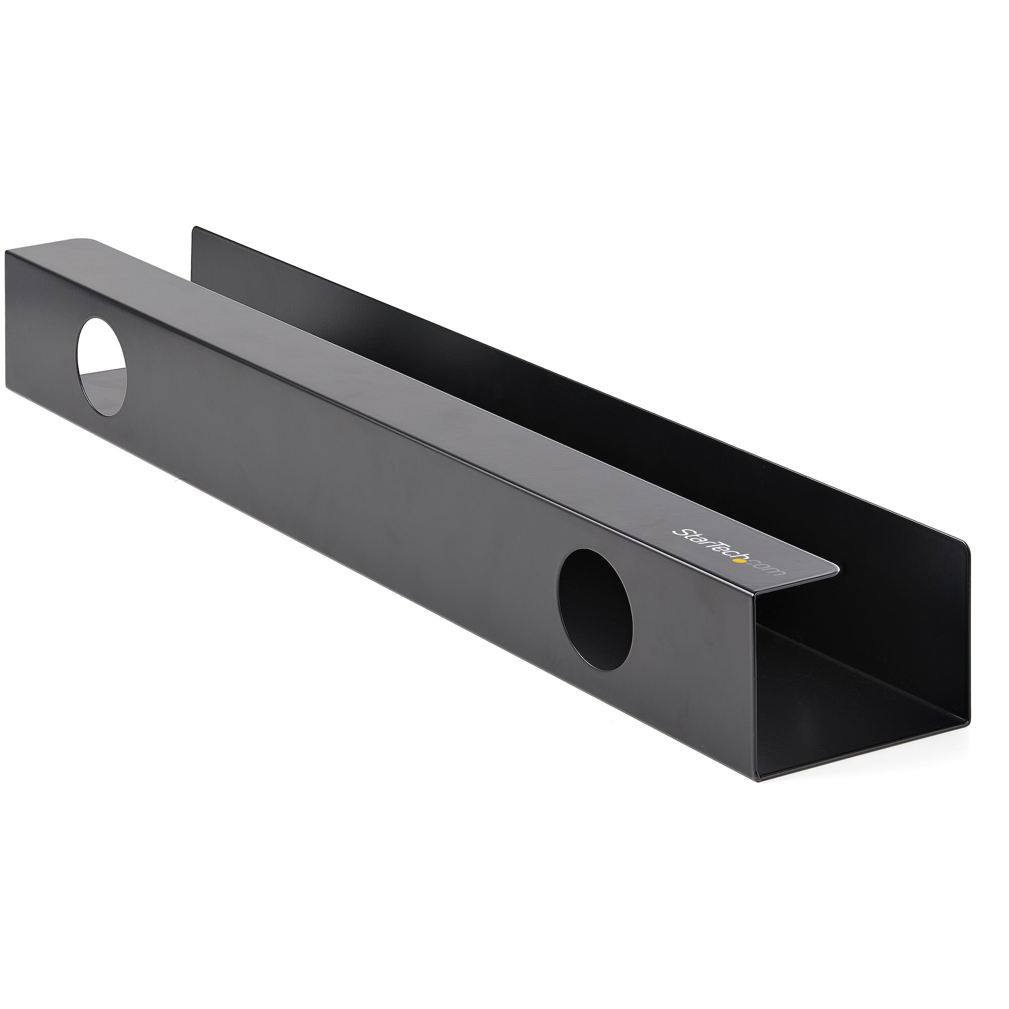 STARTECH.COM Under Desk Cable Management Tray Desk or Table Mount Cords/Wire/Power Strip Holder 60cm x 11cm