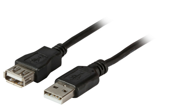 EFB USB2.0 Verlängerungskabel A-A,St-Bu,1m,schwarz,Class