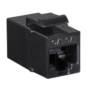 Logilink Keystone Kupplung 2X RJ45 UTP 14.6mm, Cat6A, schw.