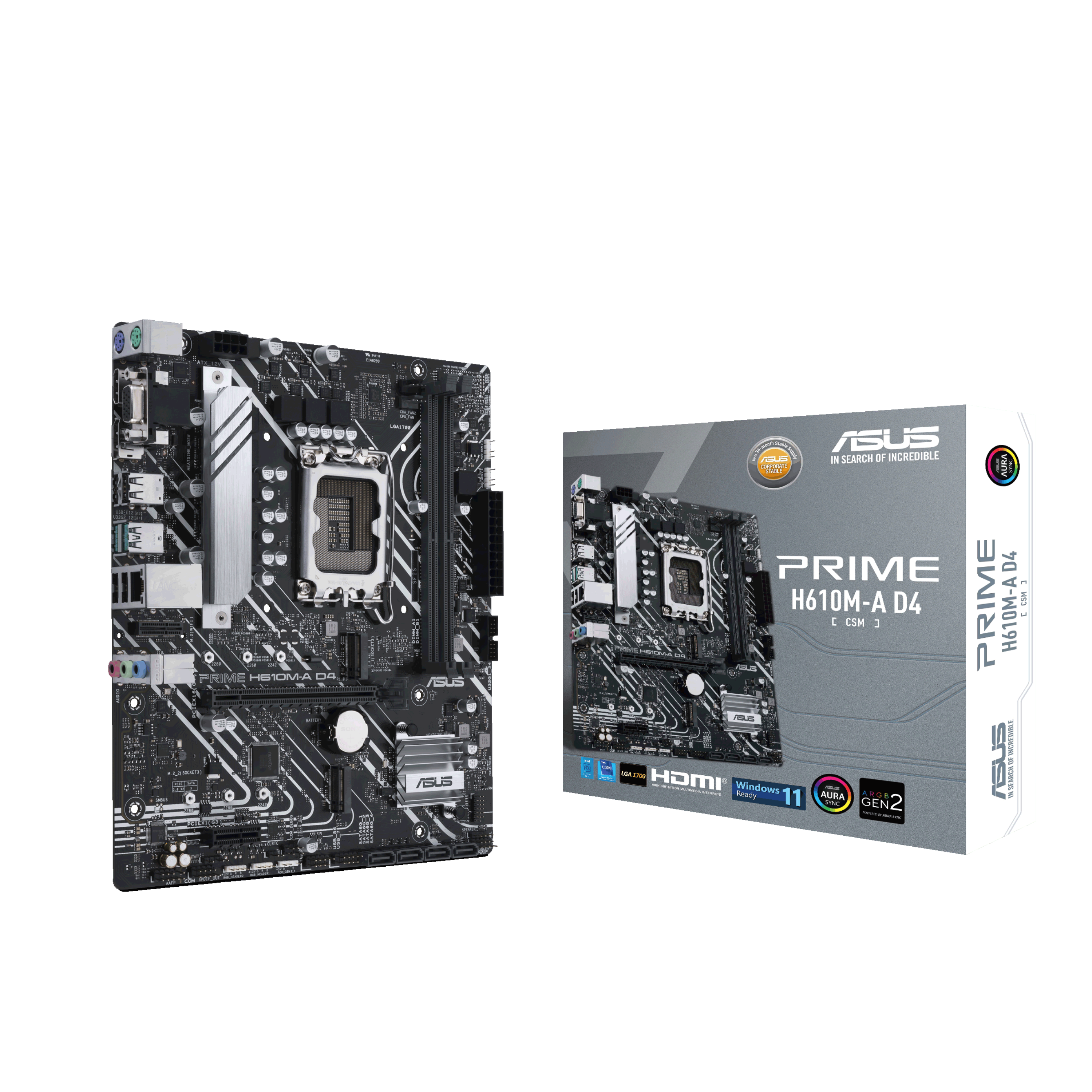 ASUS PRIME H610M-A D4-CSM LGA1700 2xDDR4 2xM.2 4xSATA