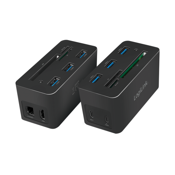 Logilink Dockingstation USB 3.2 (G1) HDMI,10-Port,PD4,schw.