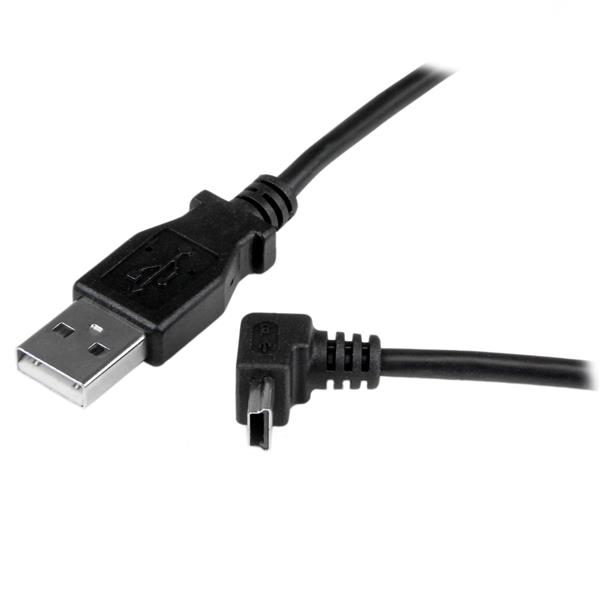 StarTech.com 1m Mini USB Kabel 90° gewinkelt USB 2.0 Schwarz