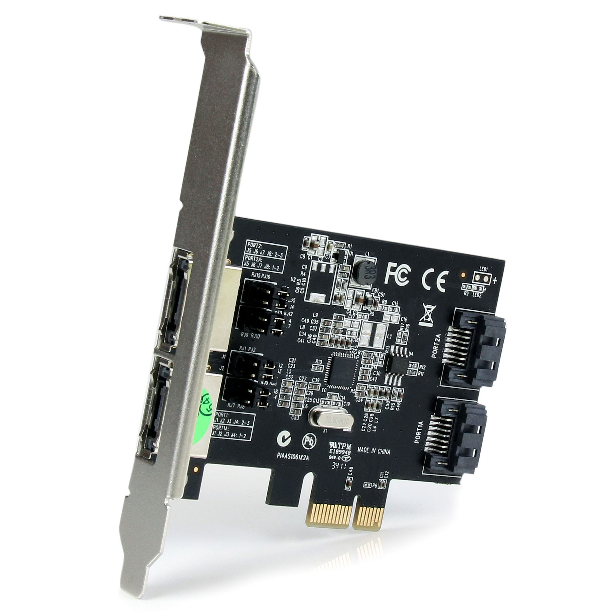 STARTECH.COM 2 Port SATA III PCI Express Schnittstellenkarte - 2 Port Serial-ATA 6GB/s PCIe Karte