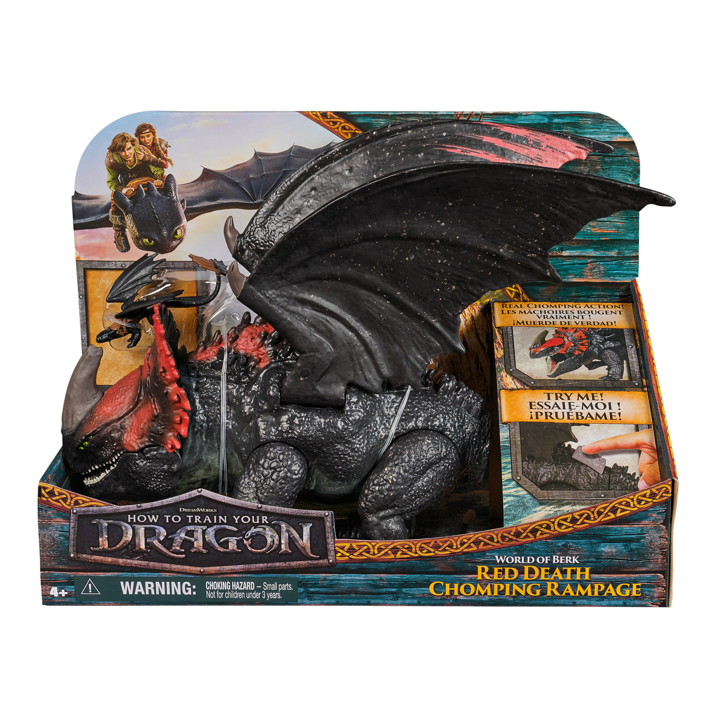 Drachenzähmen leicht gemacht - Roter Tod-Drachenfigur & Mini Ohnezahn, Spielfigur