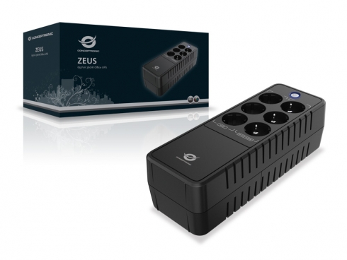 CONCEPTRONIC USV 650VA/360W/6xSchuko/RJ45in/Out Office sw