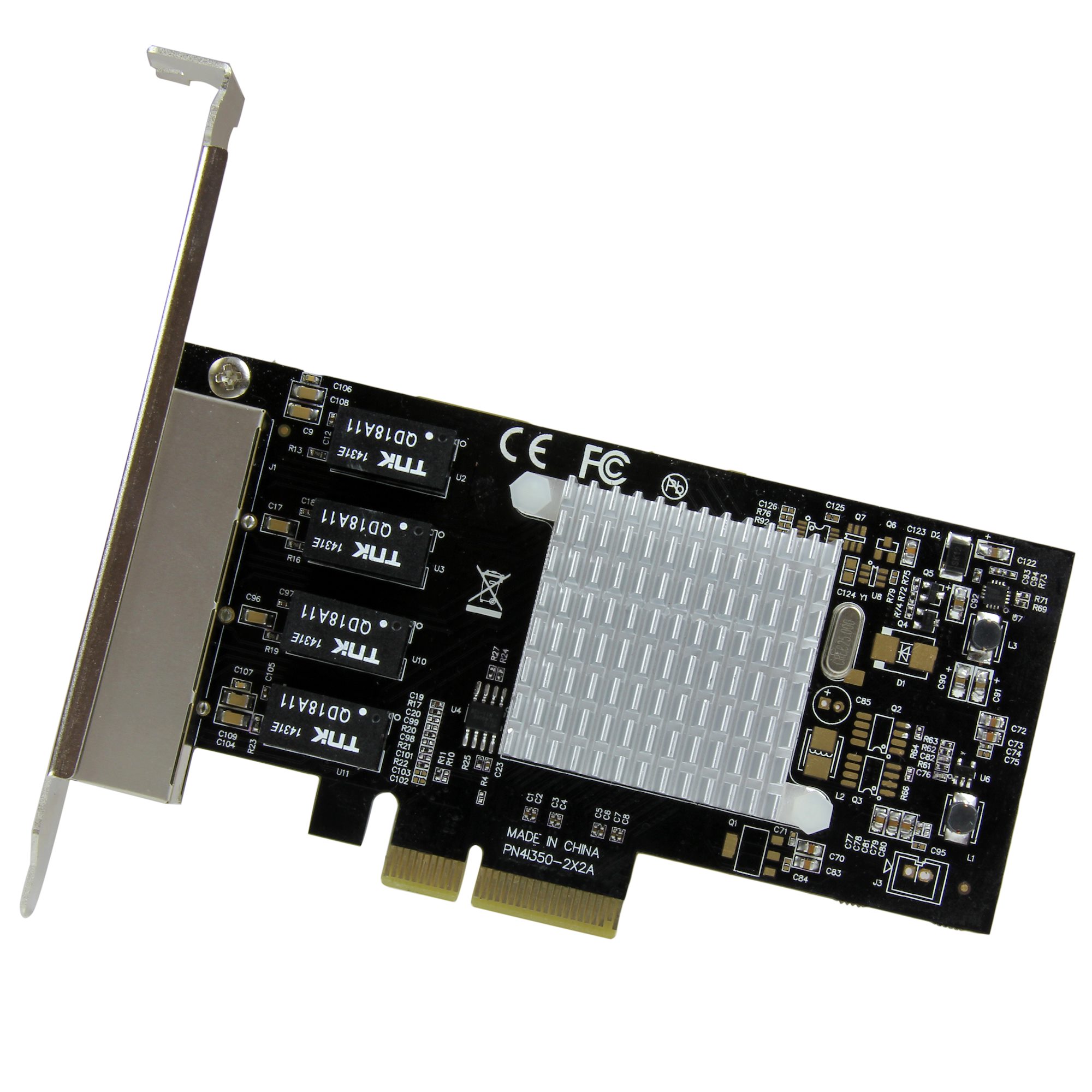 STARTECH.COM 4 Port Gigabit Ethernet PCI Express Network Card - Intel
