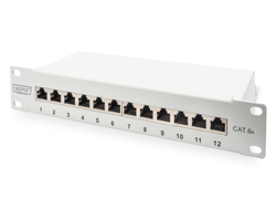 10" Patchpanel DN-91612S-EA-G, 12-Port, Cat.6a