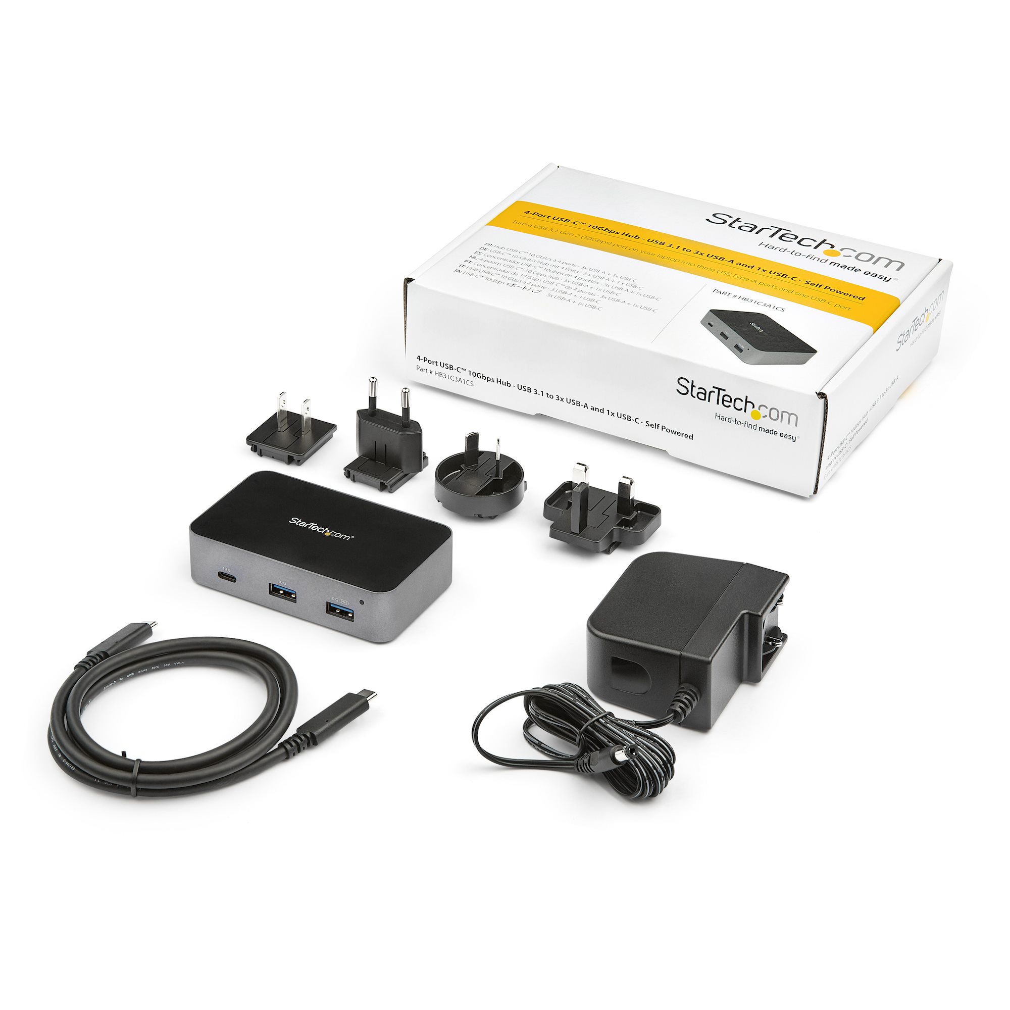 4-PORT USB C HUB 10 GBPS .