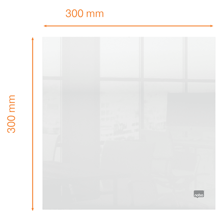 nobo Acrylglas-Schreibtafel Wand-oder Desktop 30,0 x 30,0 cm transparent