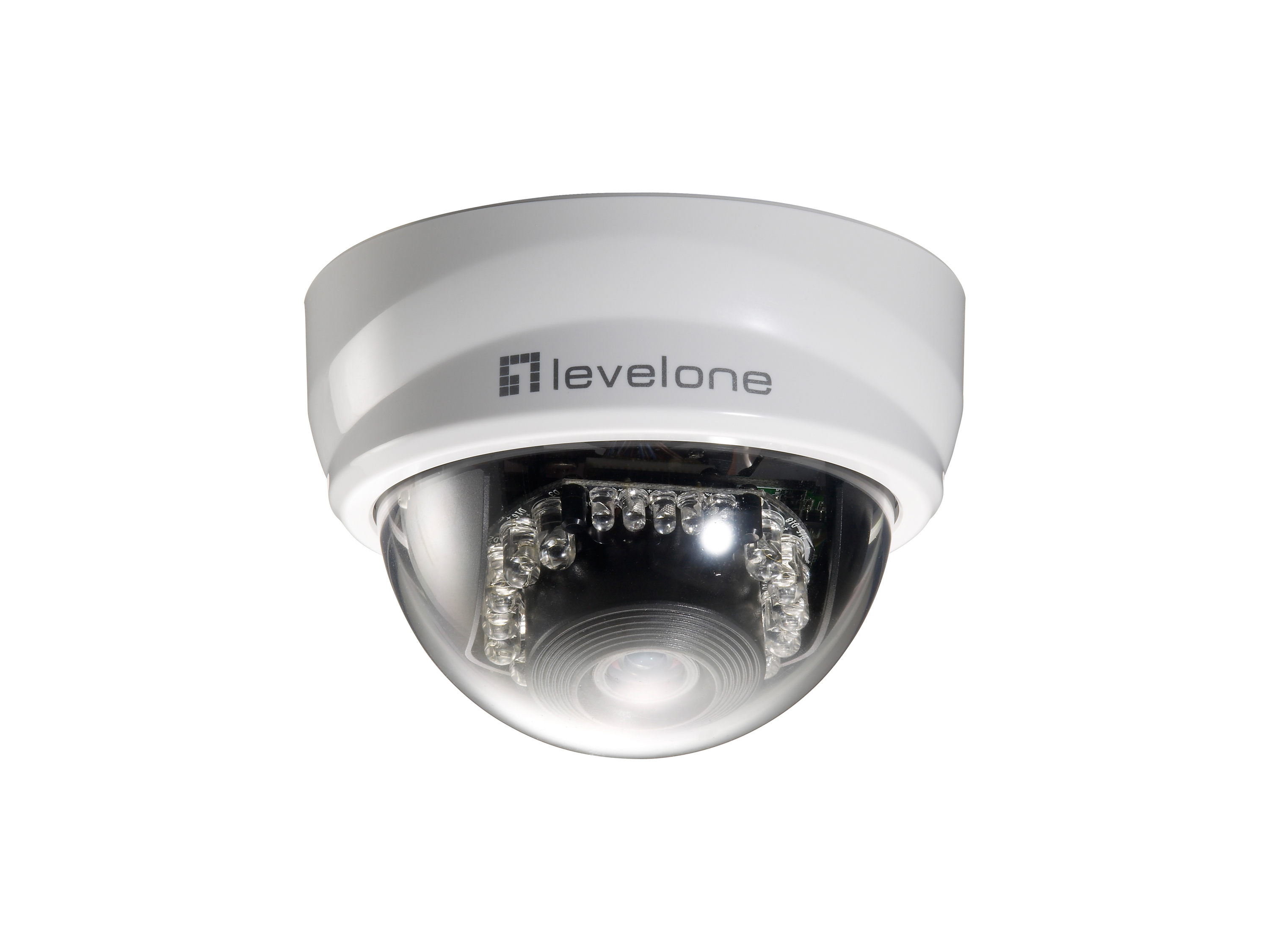 LevelOne IPCam Dome In 2MP/H.264/IR/ 5W/PoE