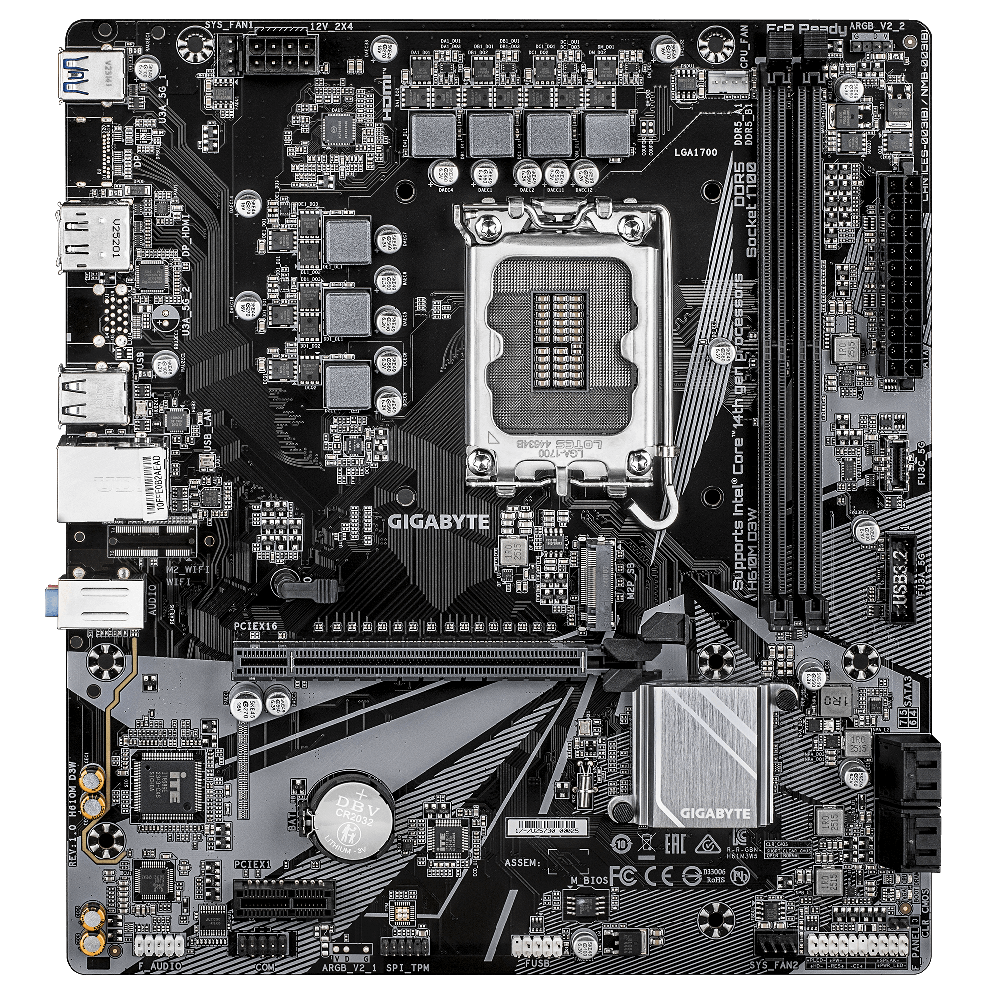 H610M D3W, Mainboard