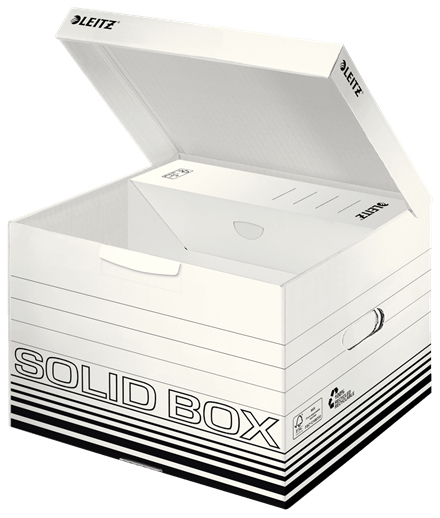 LEITZ Archivboxen Solid M weiß 32,5 x 36,0 x 27,0 cm, 10 St.