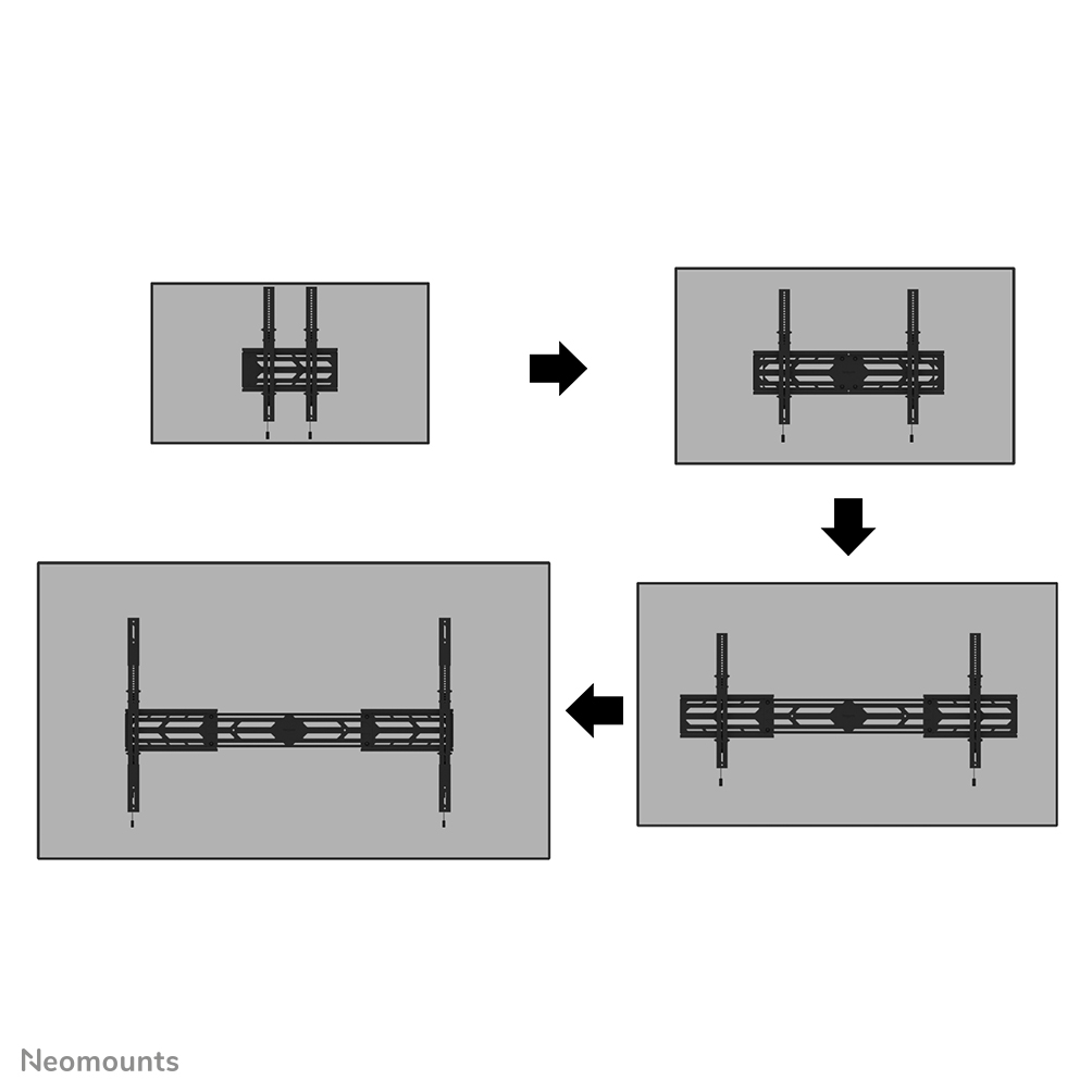 NEOMOUNTS Screen Wall Mount 139,7cm 55Zoll - 279,4cm 110Zoll tilt VESA 800X600-1500X900