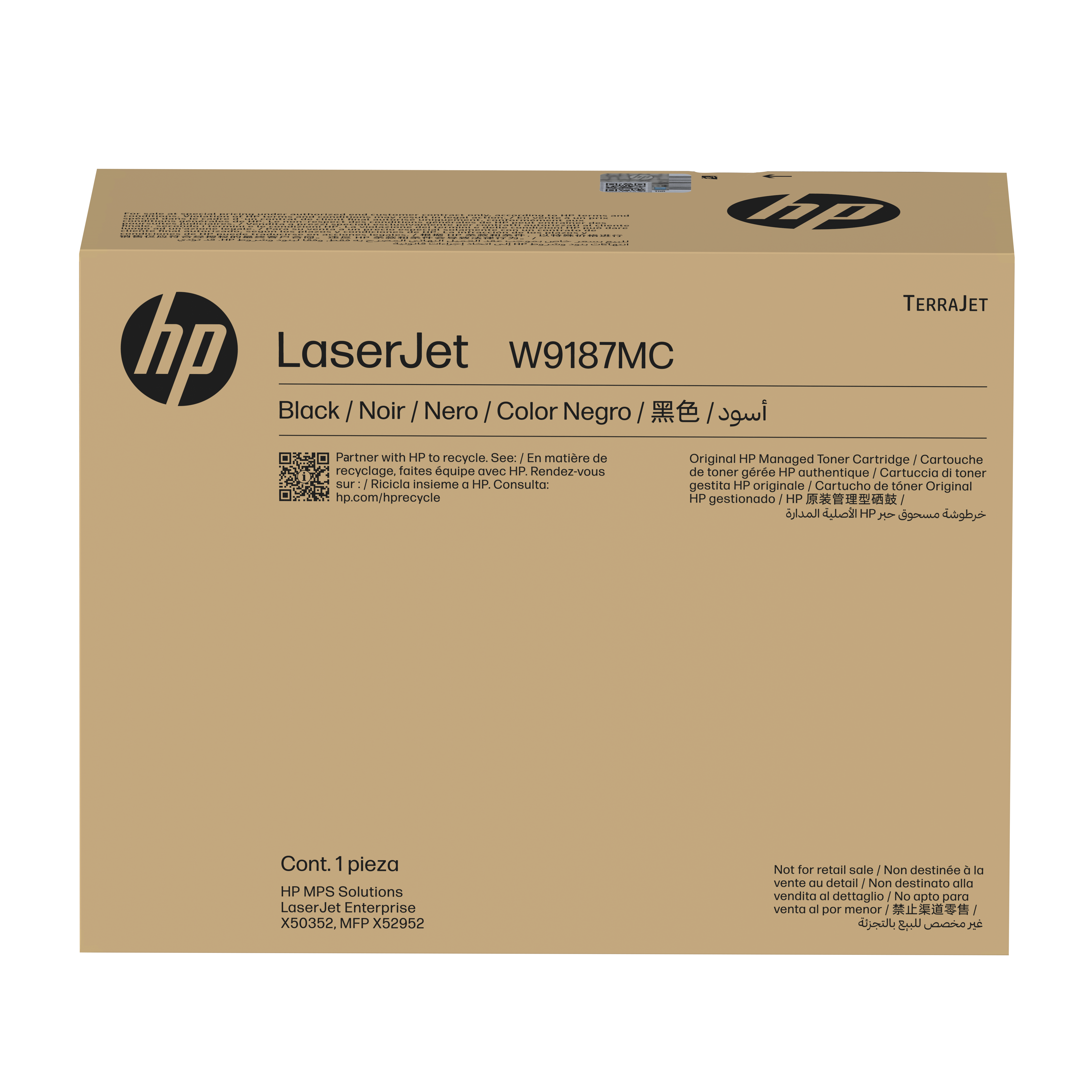 HP W9187MC Black Managed LaserJet Toner cartridge