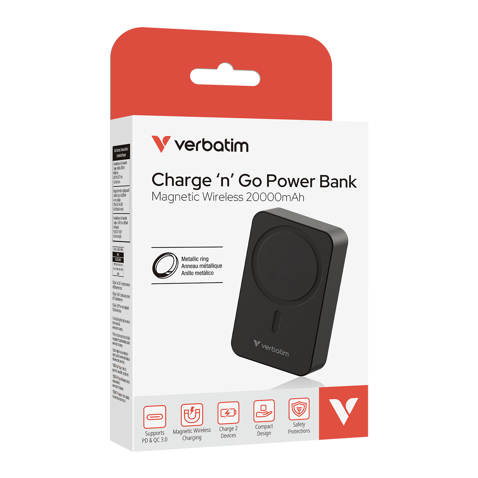 Verbatim Charge´n´Go Magnetic Wireless 20000mAh black retail