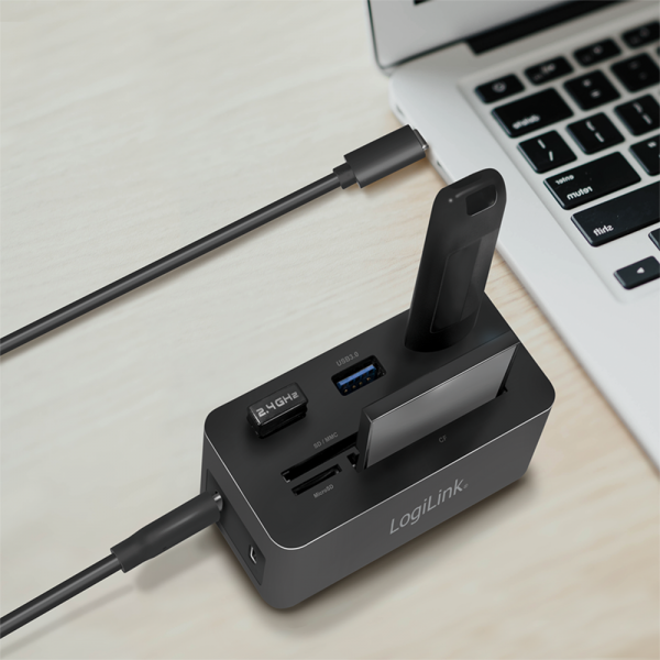 Logilink Dockingstation USB 3.2 (G1) HDMI,10-Port,PD4,schw.