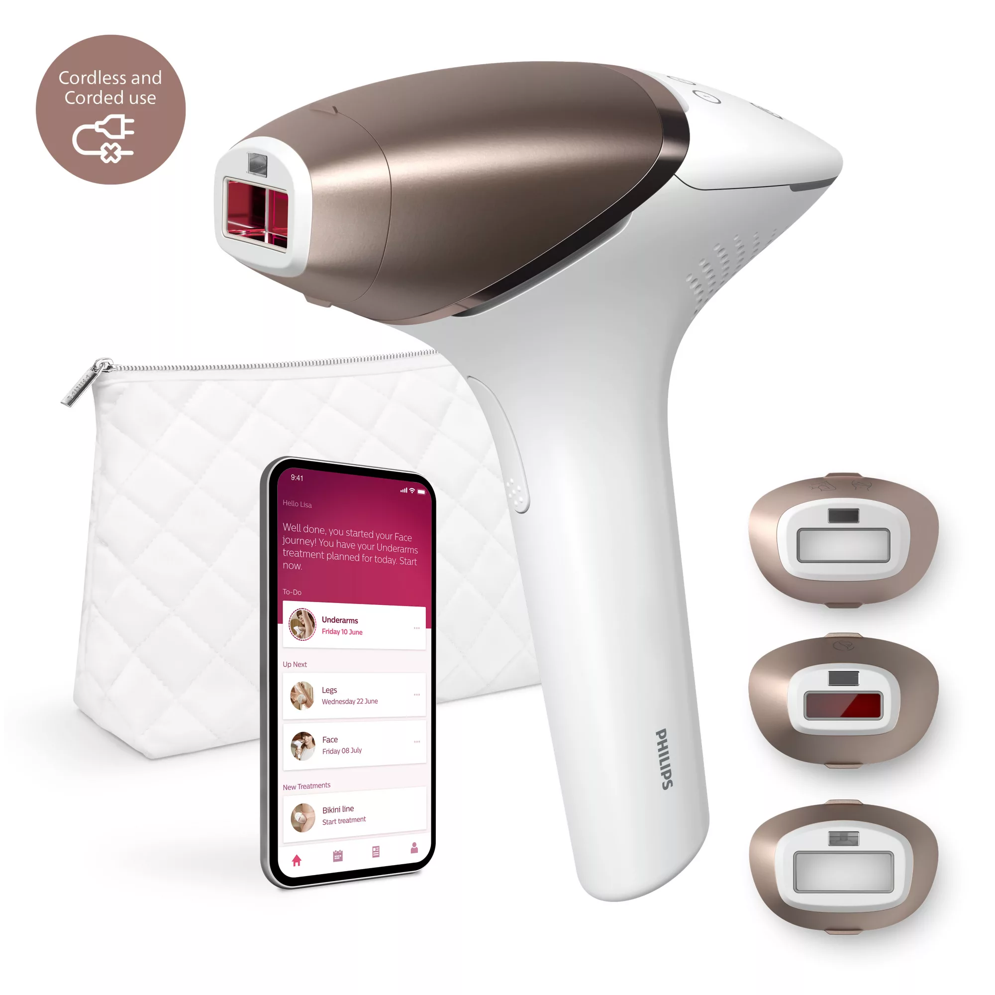 Philips Lumea IPL 9000 Series Haarentfernungsgerät mit SenseIQ Technologie