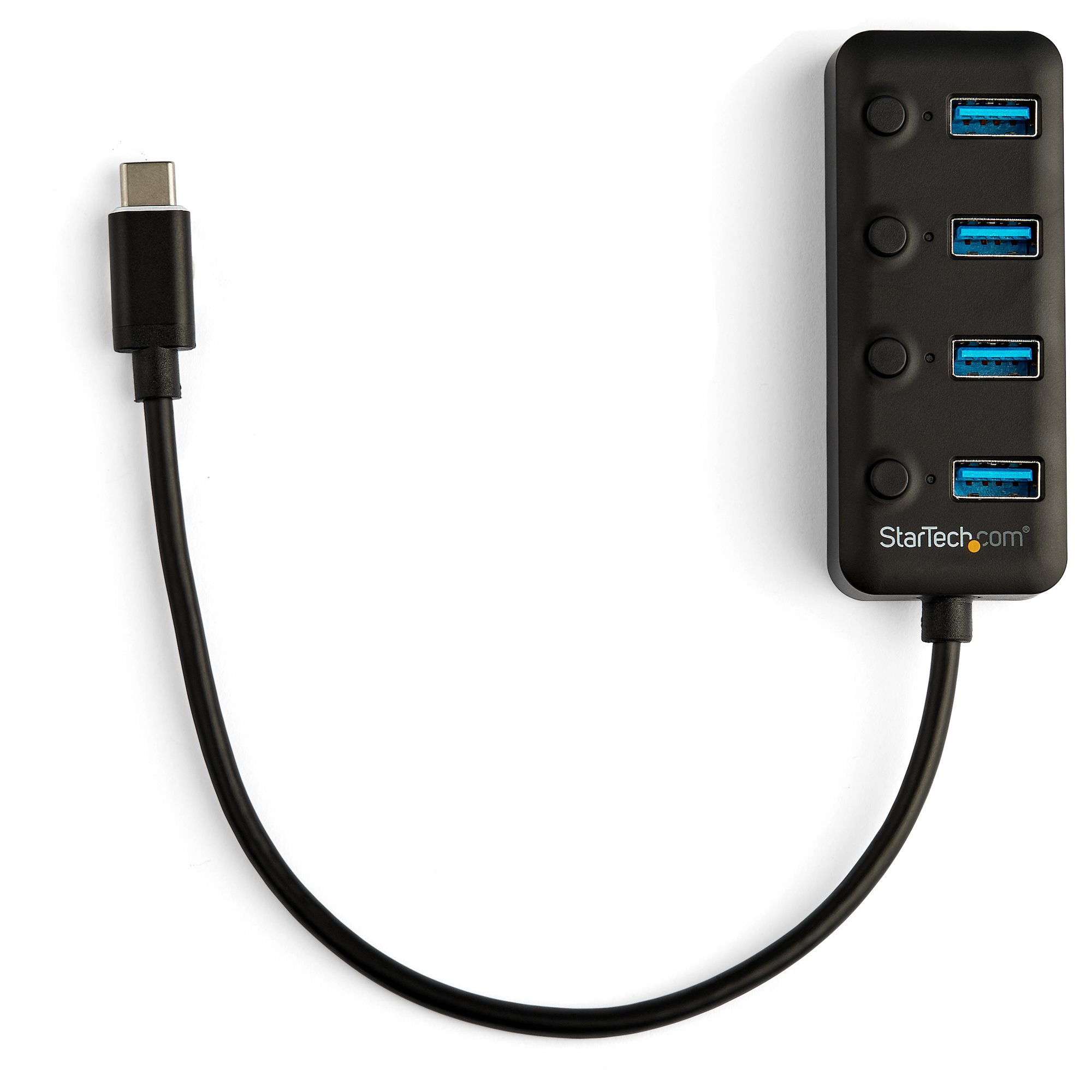 4-PORT USB C HUB WITH ON/OFF INDIVIDUAL ON/OFF SWITCHES