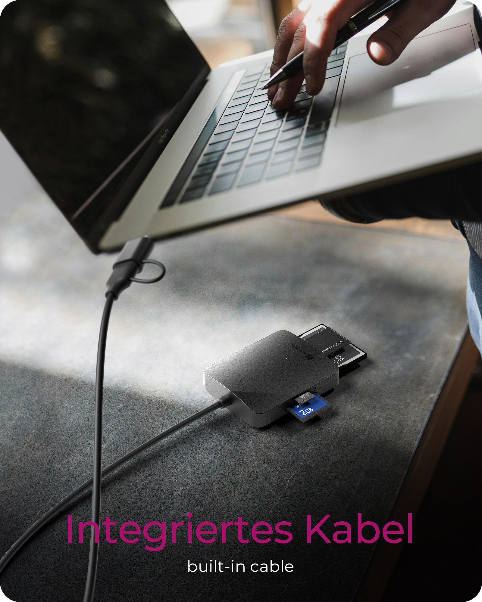 Card Reader IcyBox 4 in 1 USB 3.2 Gen 1 für CF,TF,SD