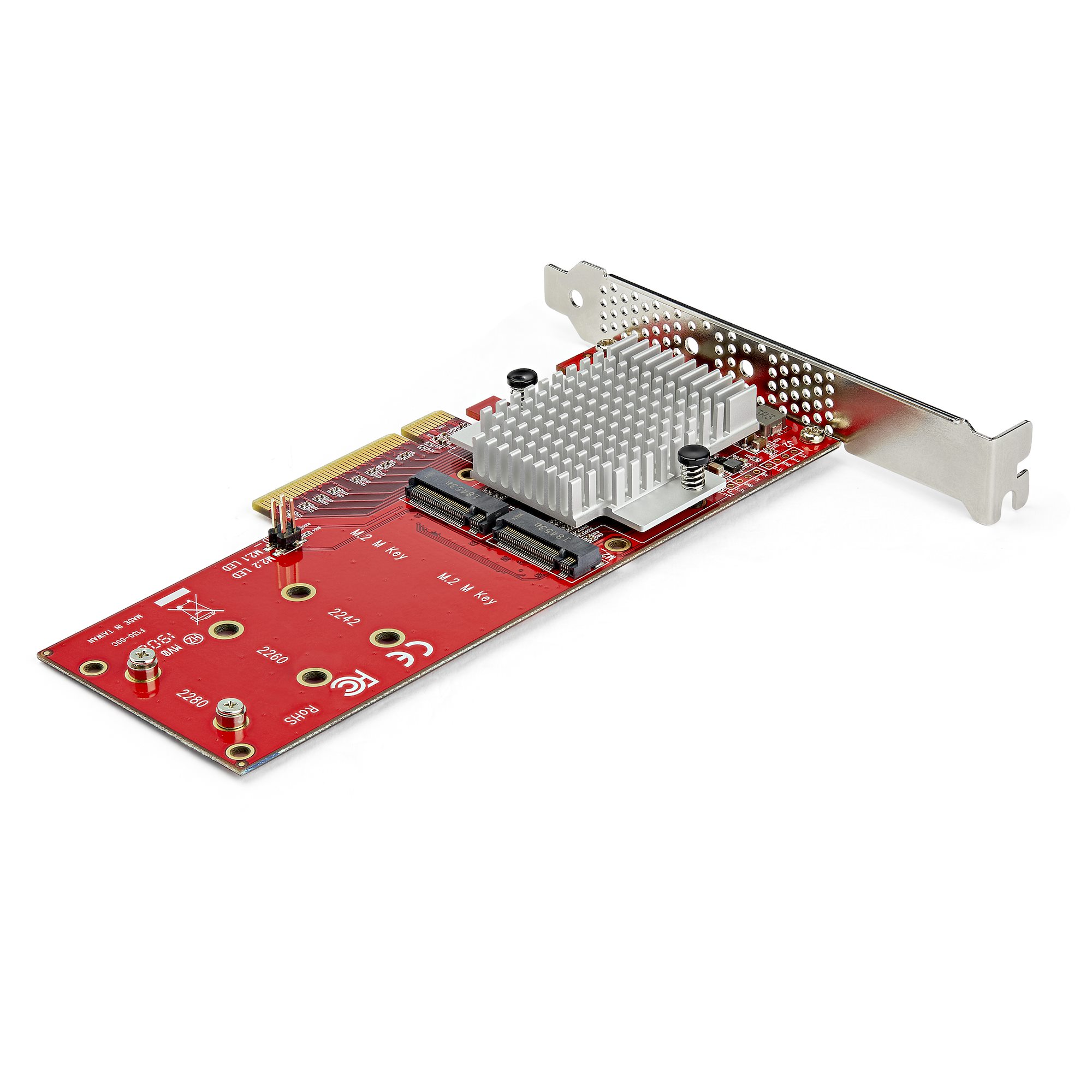 STARTECH.COM x8 Dual M.2 PCIe SSD Adapter PCIe 3.0 PCI Express M.2 SSD Netzwerkkarte PCIe PEX8M2E2