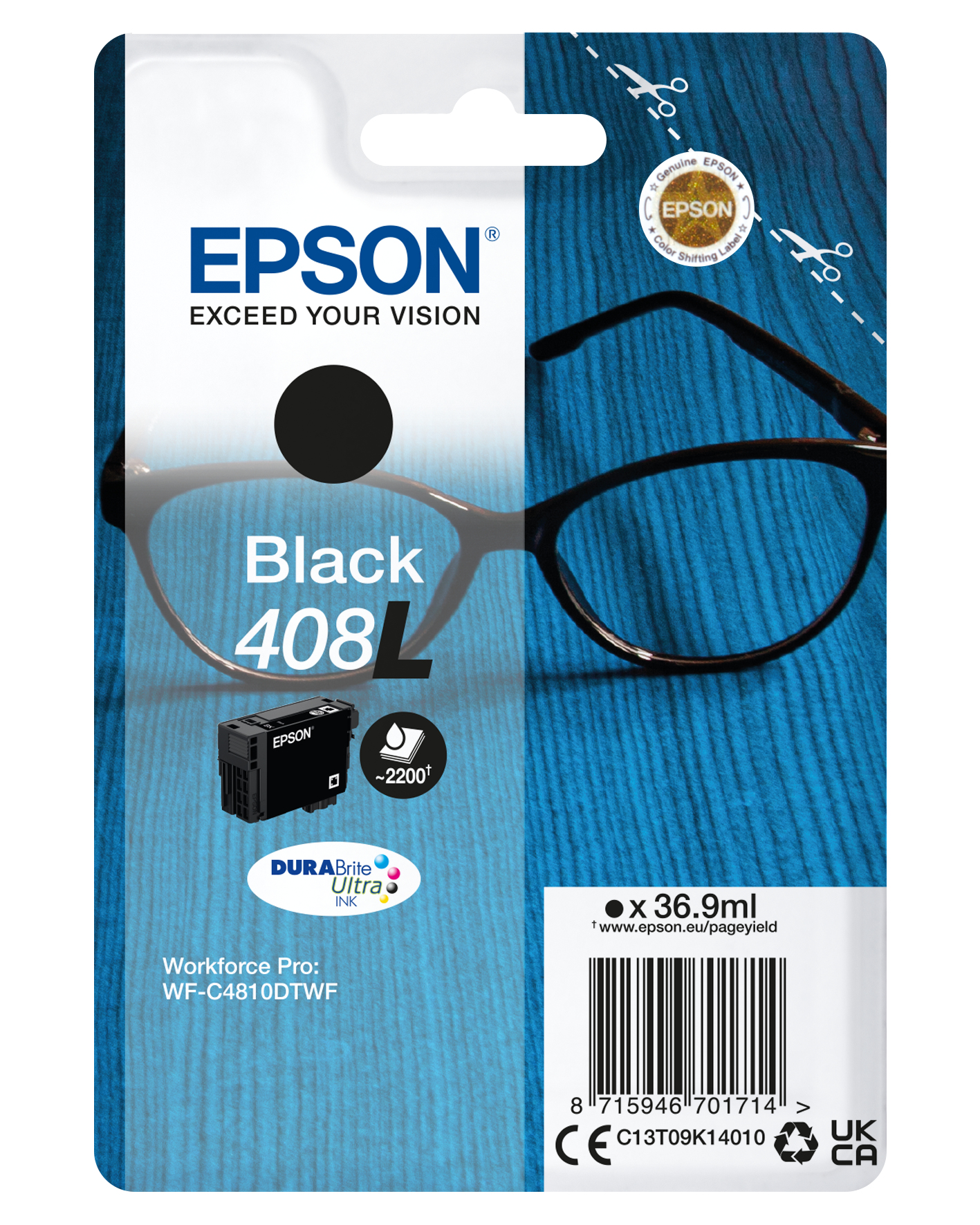 EPSON 408L/T09K1 (Brille) schwarz Druckerpatrone