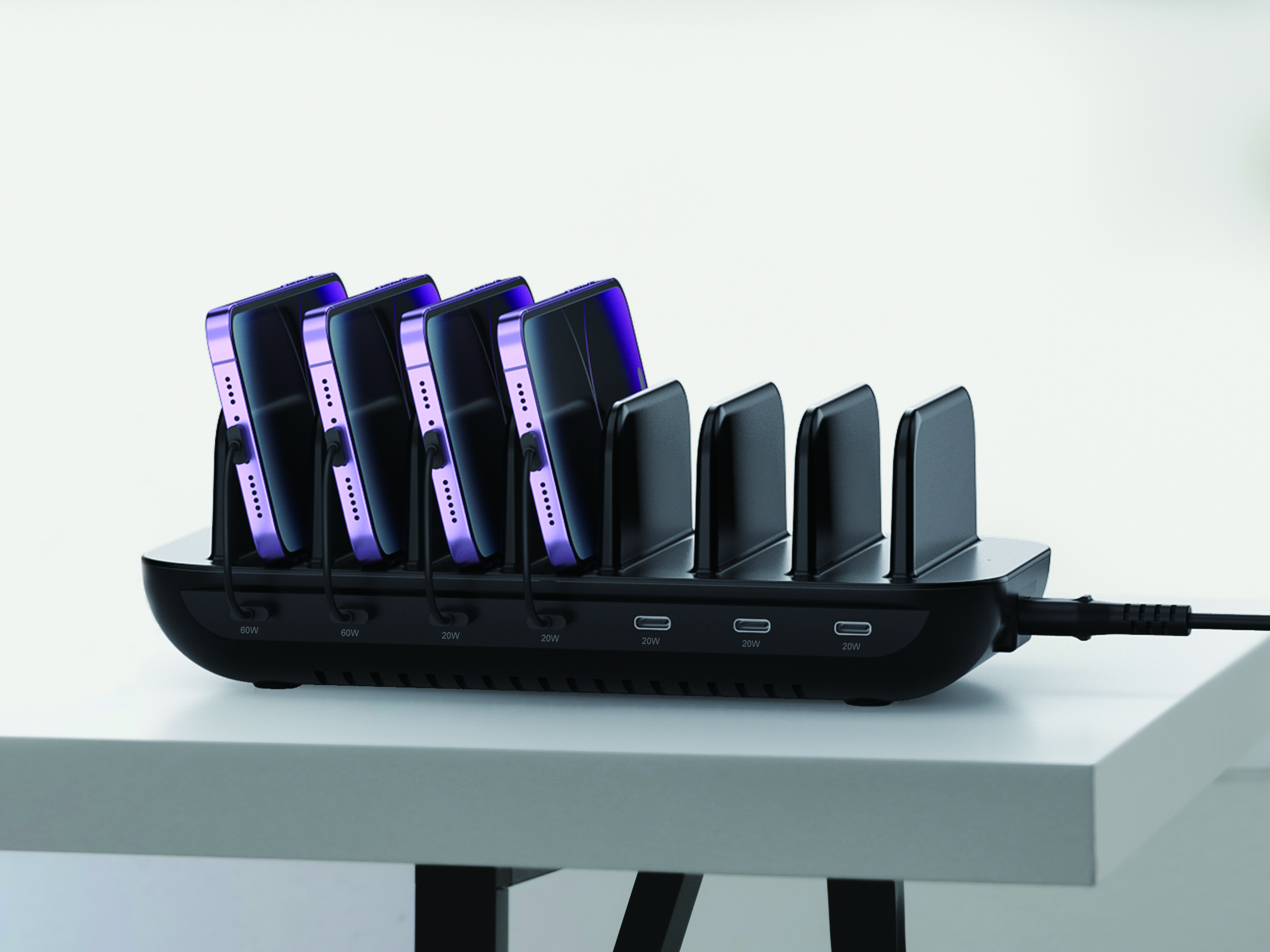 CONCEPTRONIC Ladegerät 7Port 7xUSB-C Multi 160WPD3.0 sw