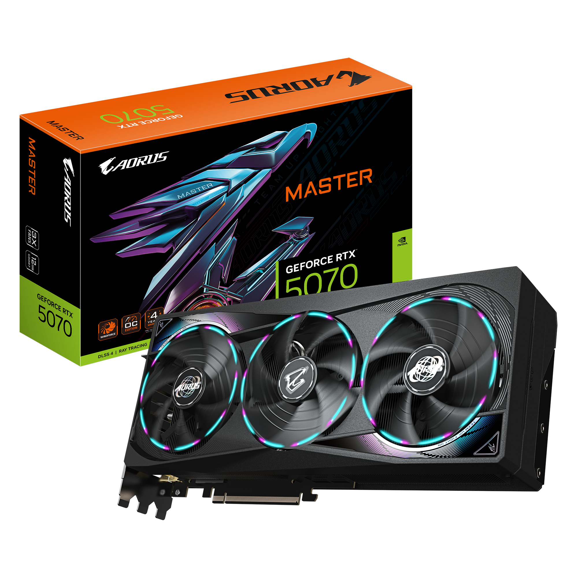 Gigabyte RTX5070 AORUS Master 12GB GDDR7 HDMI 3xDP