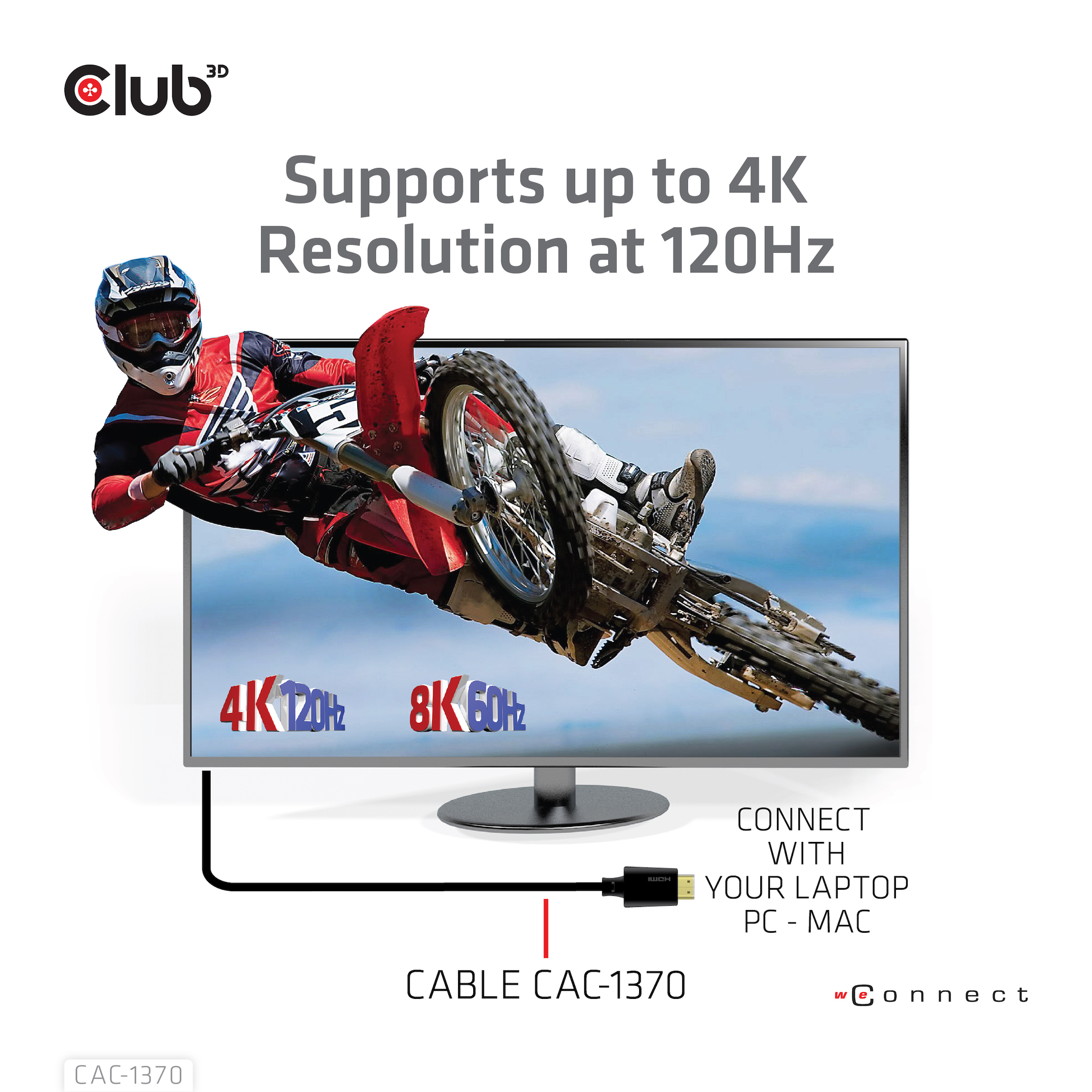 Club3D HDMI-Kabel A -> A 2.1 Ultra High Speed 10K HDR 1,5m retail