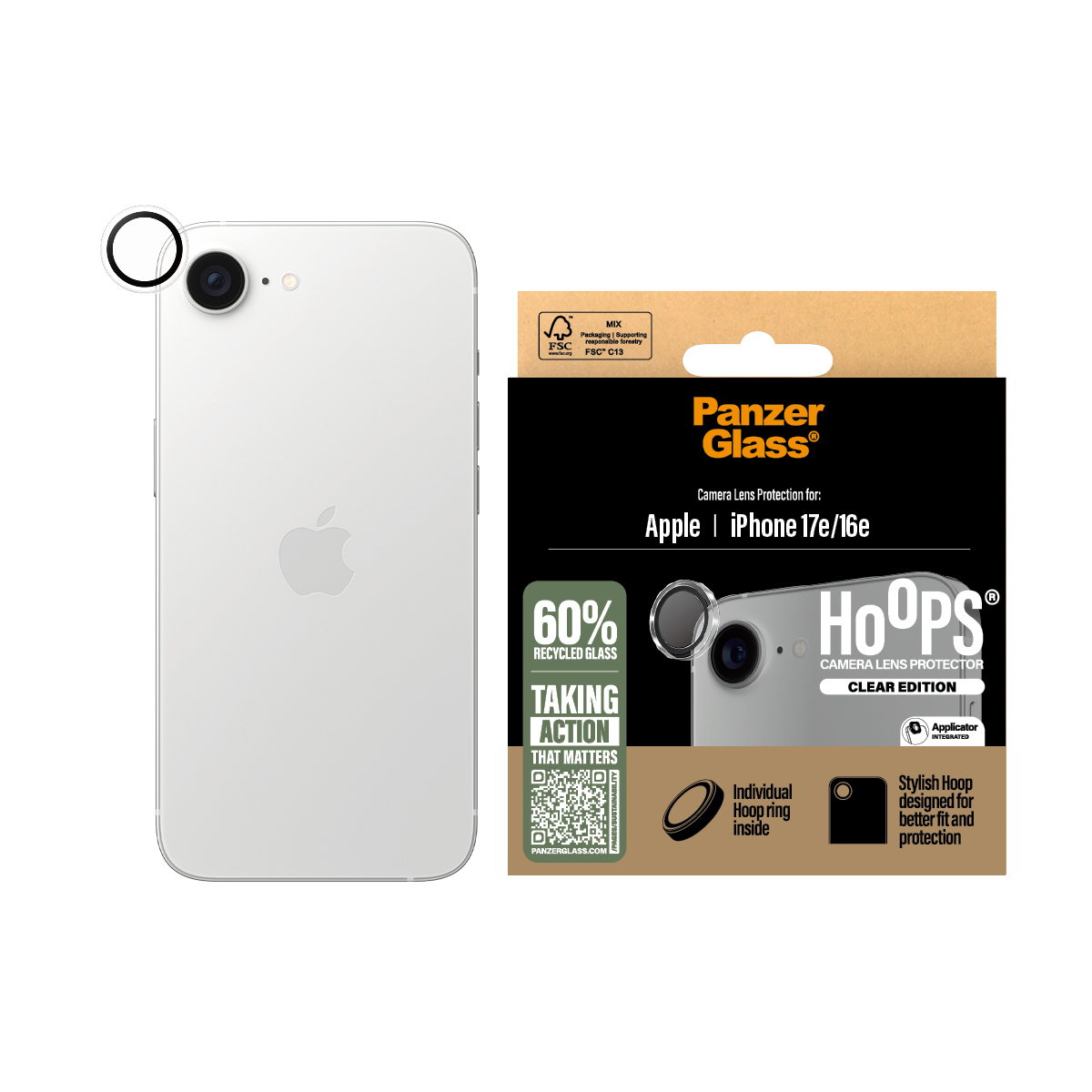 PANZERGLASS HOOPS TRANSPARENT LENS PROTECTOR IPHONE SE (2025)
