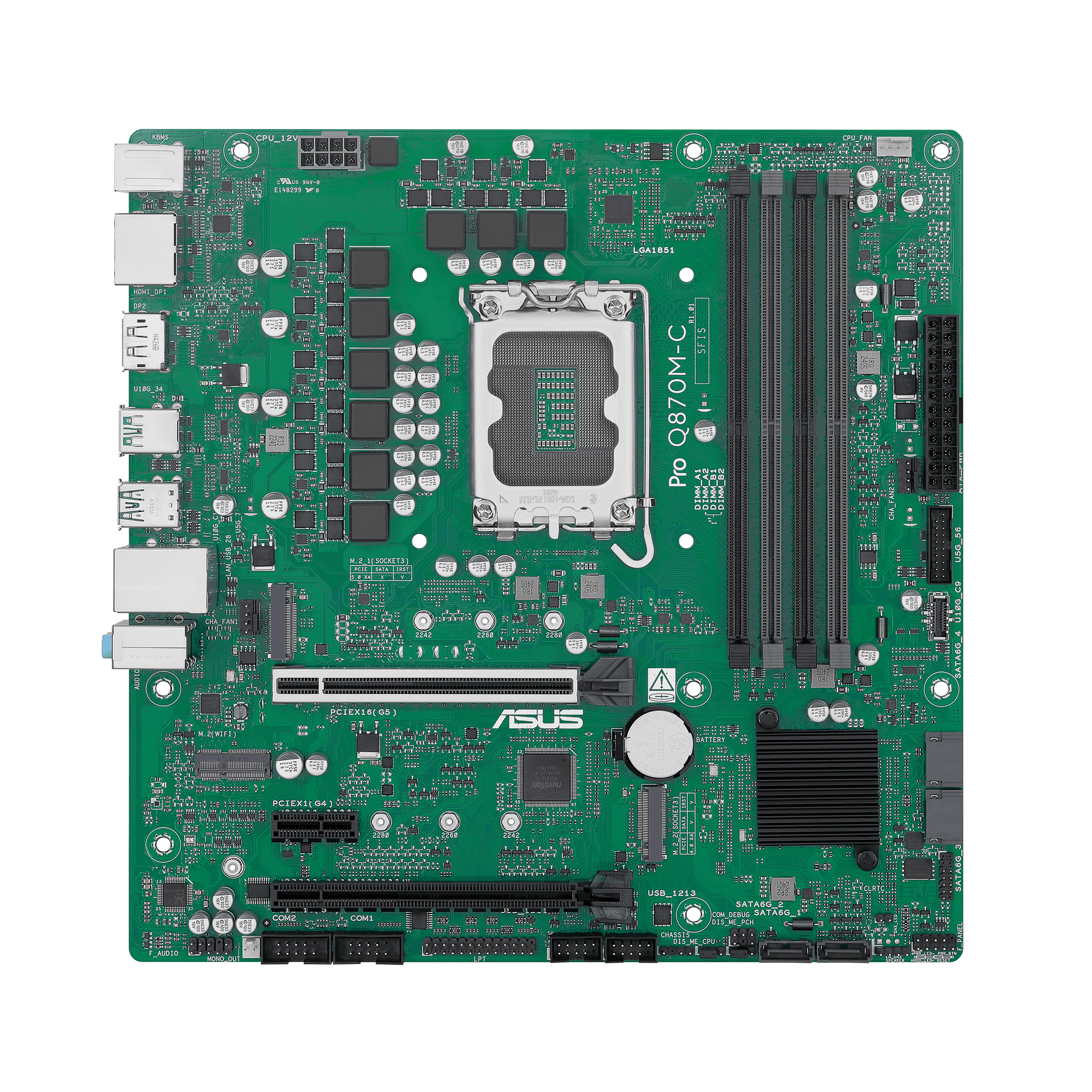 ASUS Q870 LGA1851 DDR5 Micro-ATX motherboard 2xHDMI 1xDP 2xM.2 4xSATA