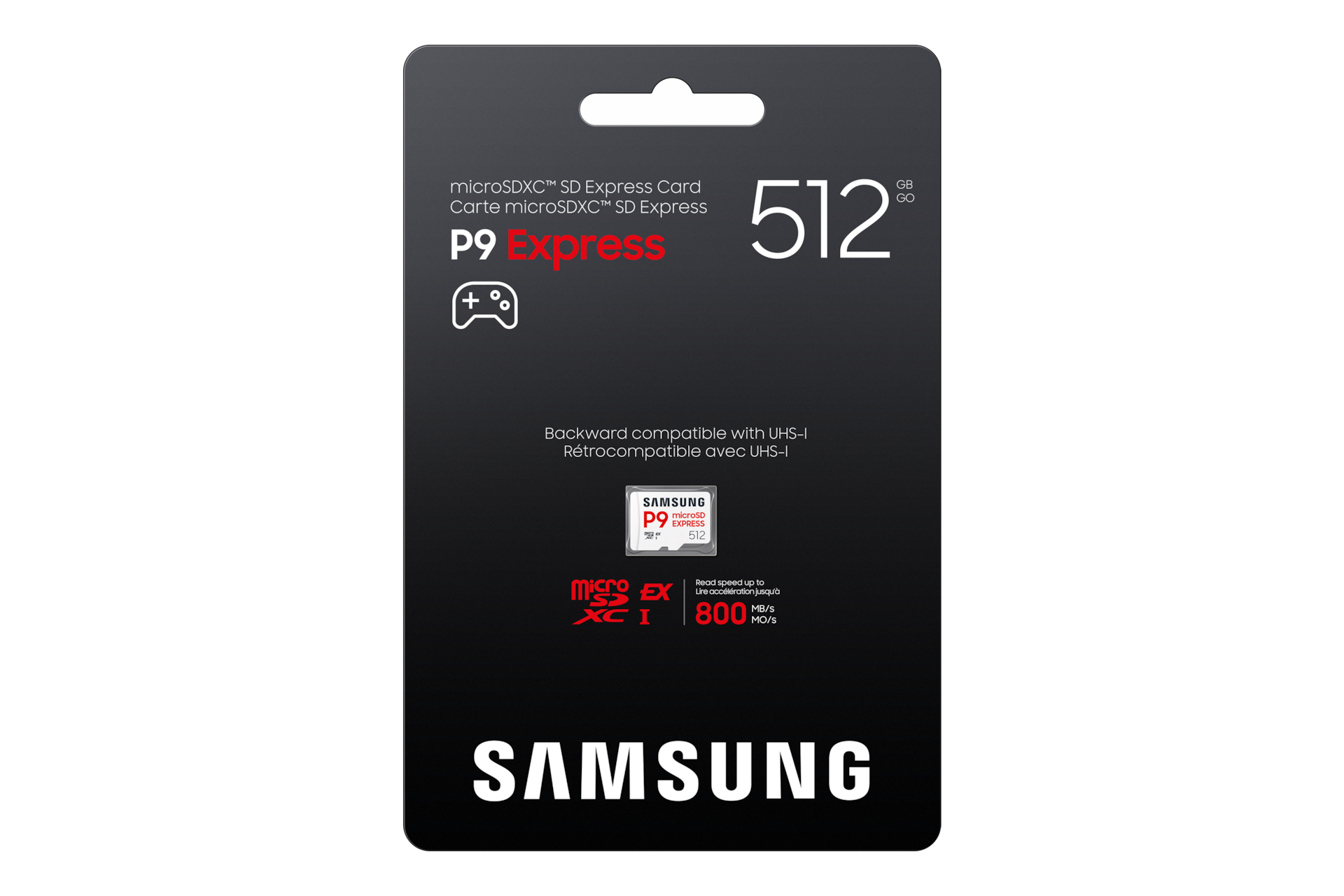 SAMSUNG P9 Express microSD Express-Karte 512GB 4K UHD NVMe 1.3 800 MB/s Read 310 MB/s Write Speicherkarte für Nintendo Switch 2