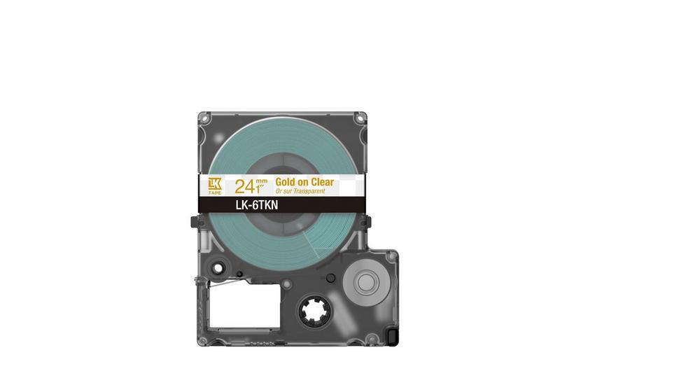 EPSON Schriftband LK LK-6TKN C53S672098, 24 mm, gold auf transparent, 1 St.