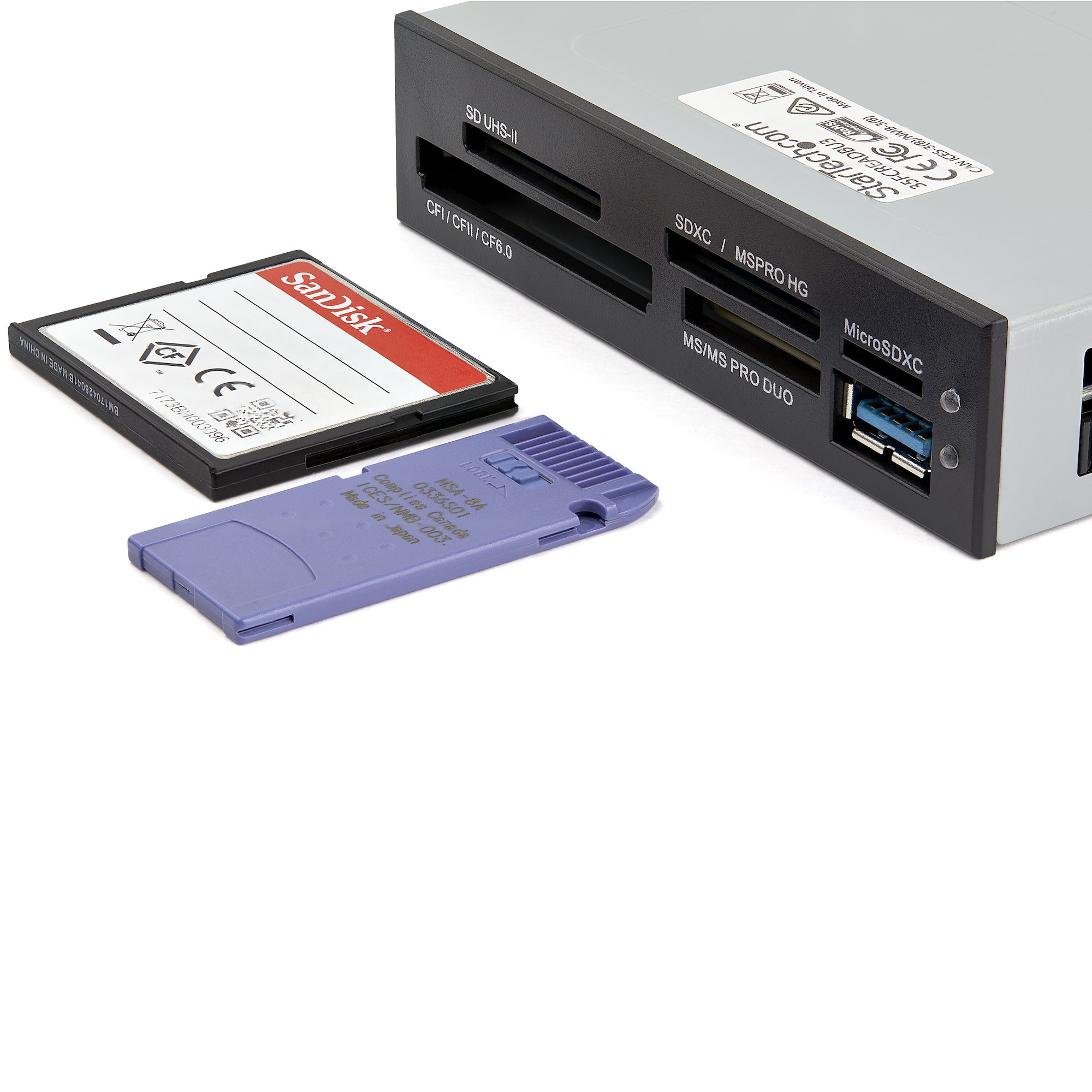 STARTECH.COM USB 3.0 interner Kartenleser mit UHS-II Unterstützung - SecureDigital/Micro SD/MemoryStick/CF Kartenlesegerät