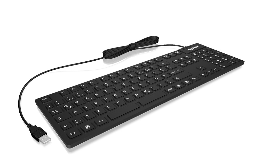 KeySonic Industrie-TAS, 105 Tasten, USB, BK, KSK-8030 IN(US)