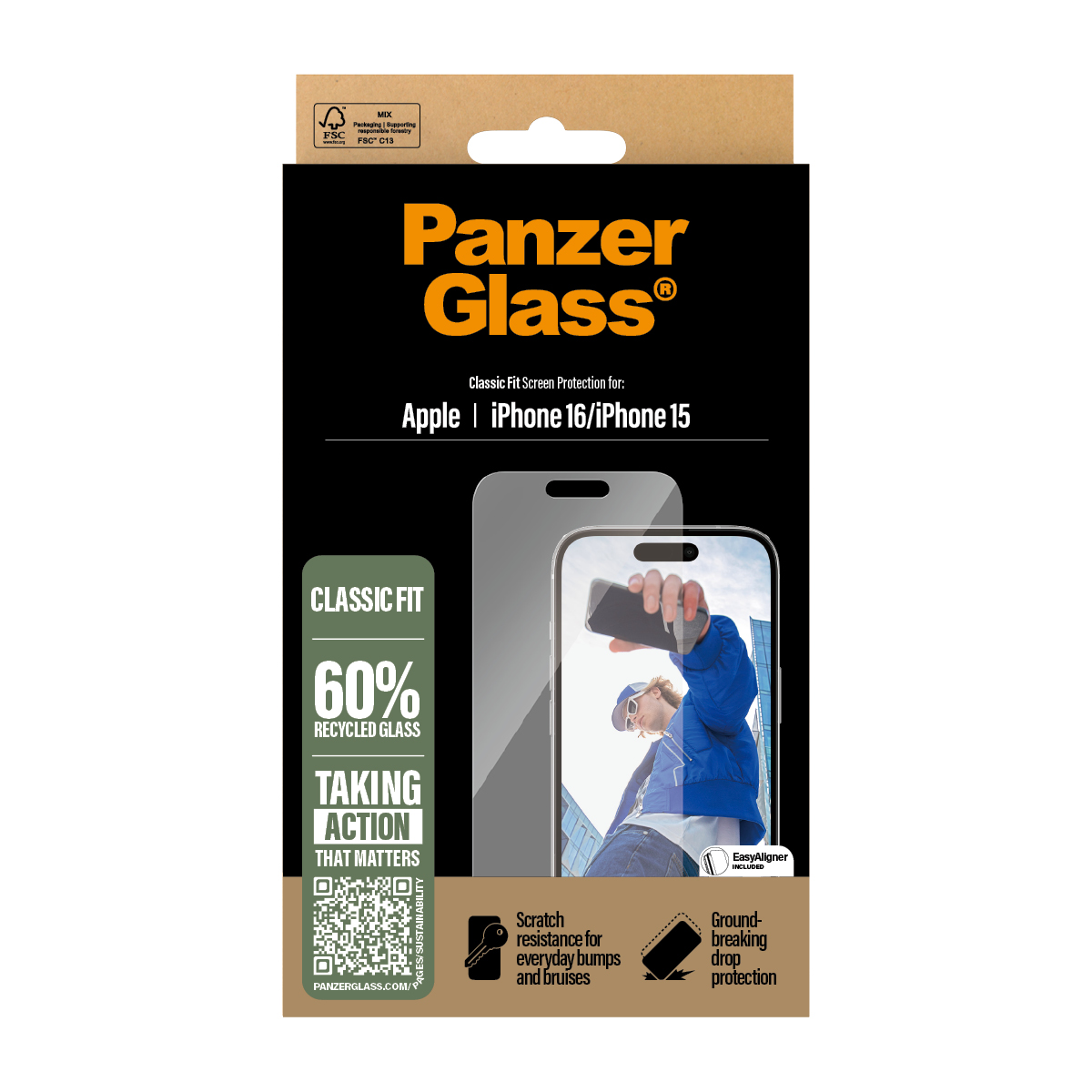 PANZERGLASS SCREEN PROTECTOR IPHONE 16 6.1INCH CLASSIC FIT
