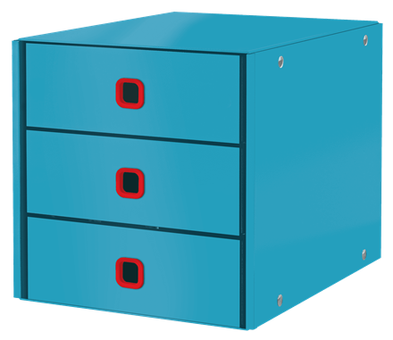 LEITZ Schubladenbox Click & Store Cosy blau 53680061, DIN A4 mit 3 Schubladen, 1 St.