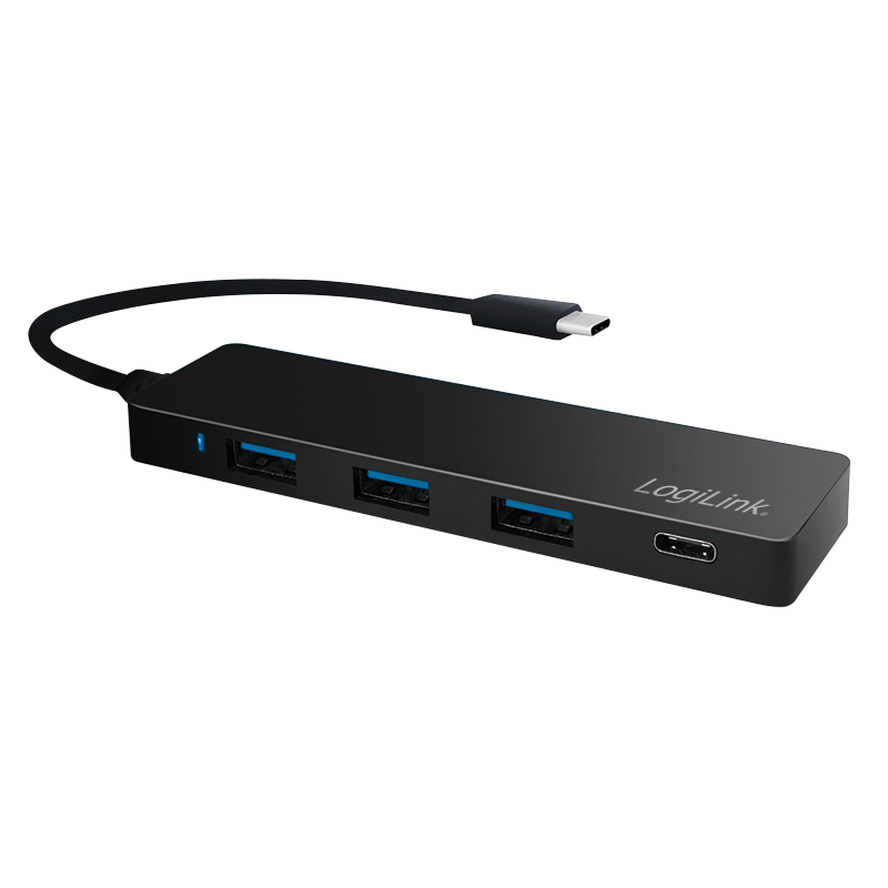 LogiLink USB-C 3.1-Hub 4-Port schwarz