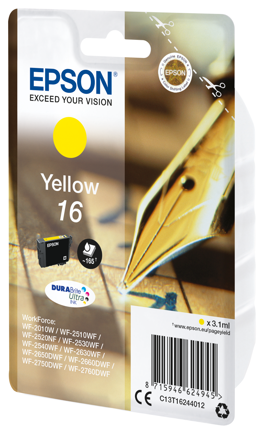 EPSON 16 / T1624 (Füller) gelb Druckerpatrone