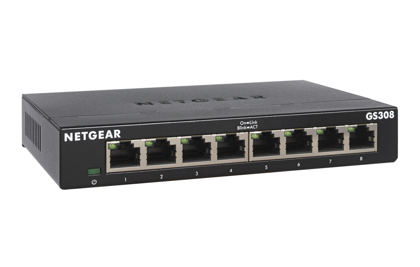 NETGEAR Switch 8-port 10/100/1000 GS308-300PES