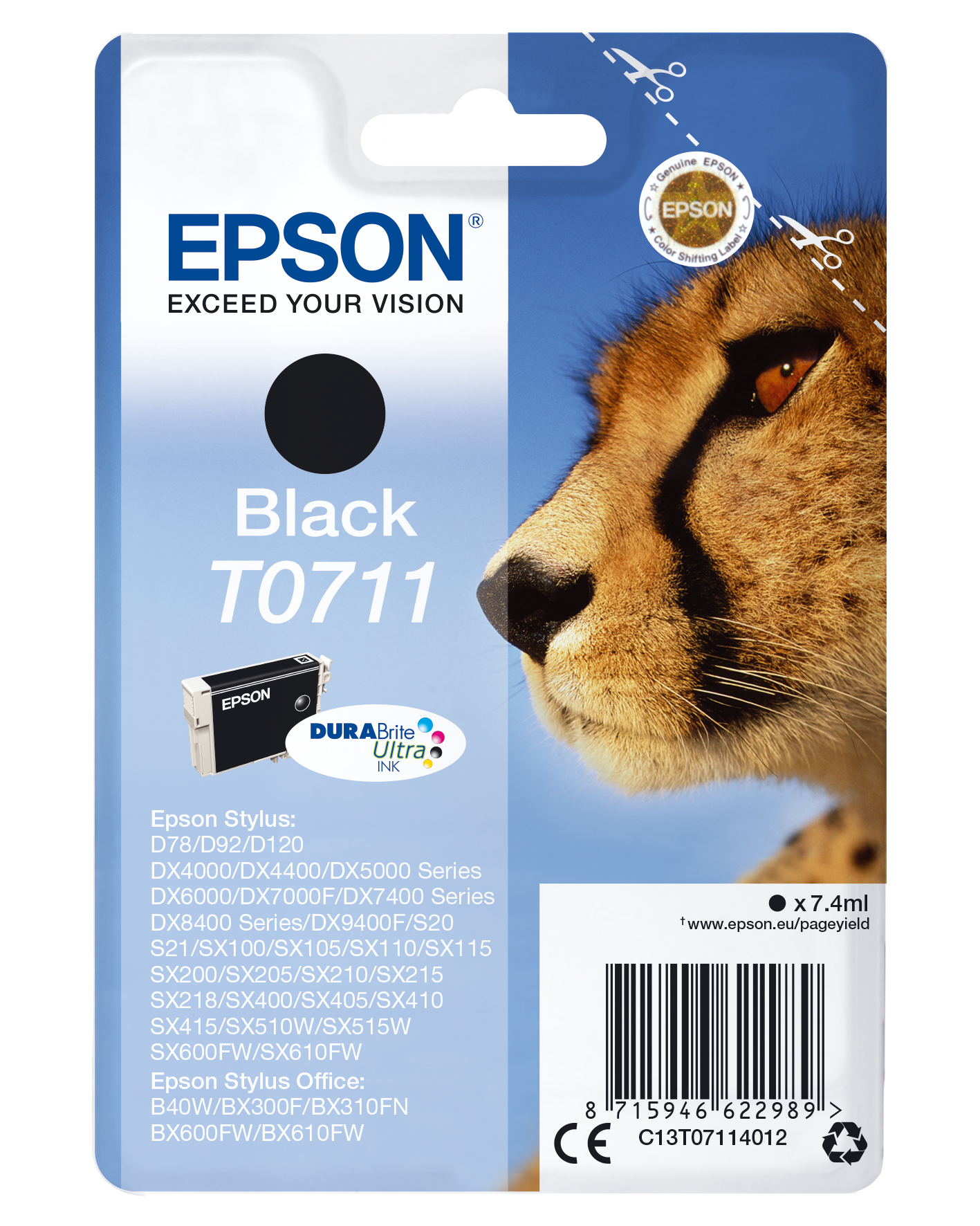 EPSON T0711 (Gepard) schwarz Druckerpatrone